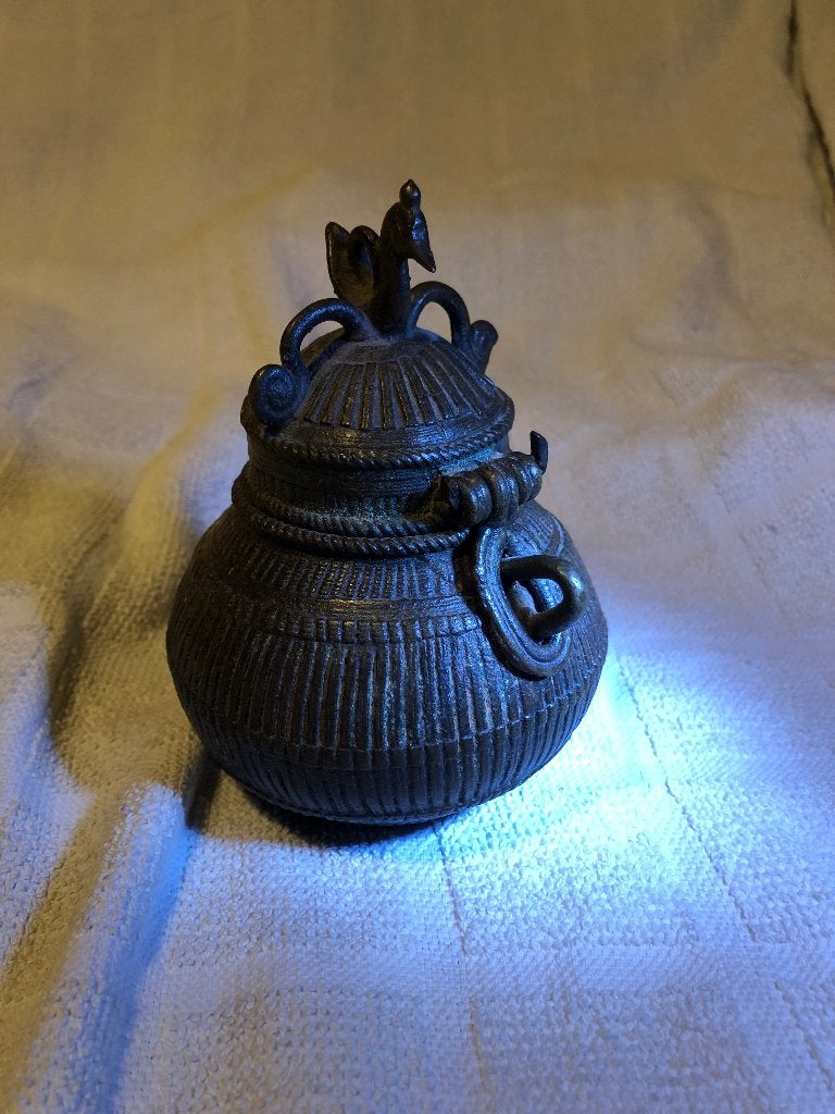 Dhokra messing sieradendoos, Ophalen of Verzenden