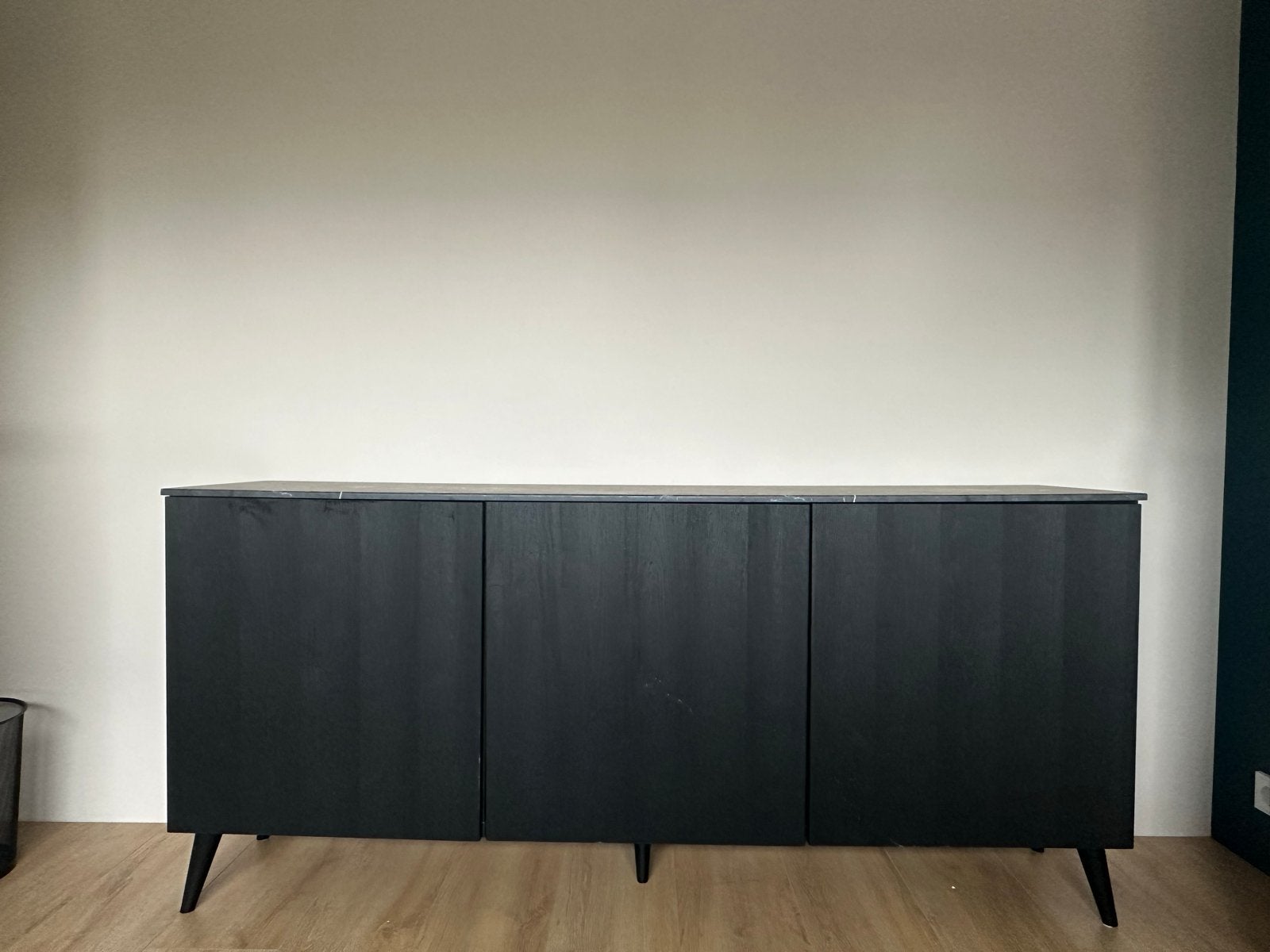 IKEA Besta kast met ophangsysteem en marmerlook blad, Ophalen, Overige materialen, Gebruikt, 150 tot 200 cm