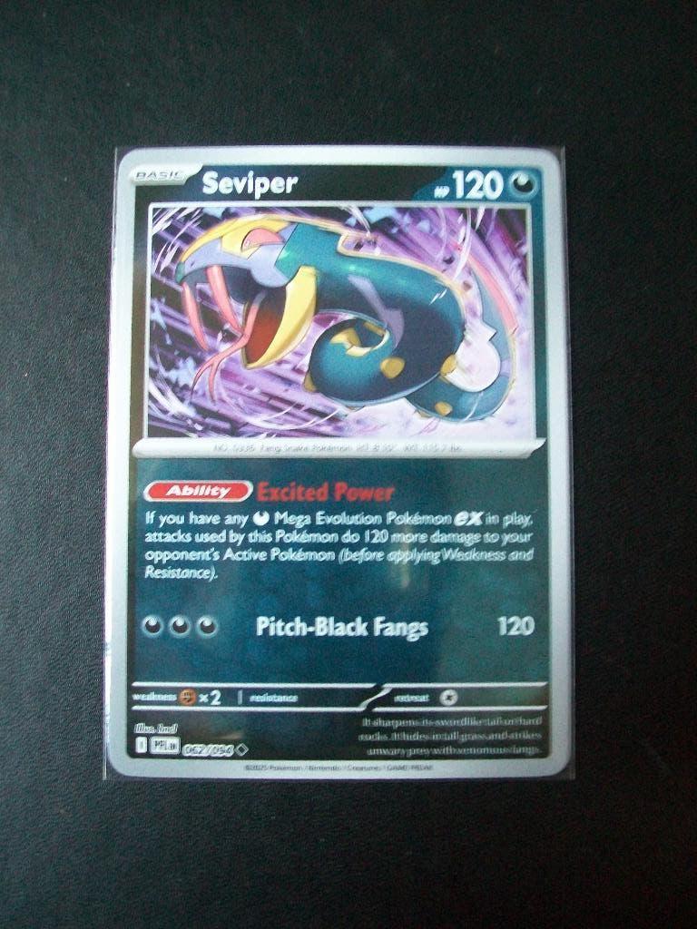 1115. Nieuwe Pokemon Kaart Holofoil SEVIPER HP 120 (062/094), Verzenden, Nieuw, Losse kaart, Foil
