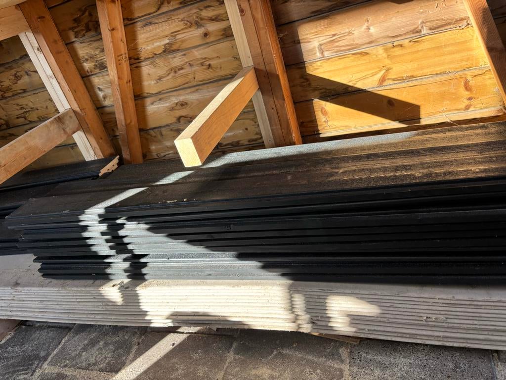 Antraciet gevelbekleding Variwood shiplap Interfaca, Ophalen, Minder dan 25 mm, Zo goed als nieuw, Plank