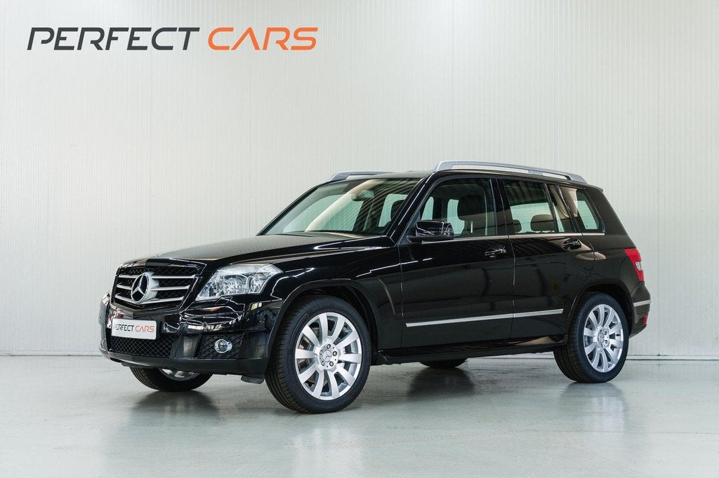 Mercedes-Benz GLK-klasse 300 4-Matic, leer automaat, BTW aut, Auto's, Mercedes-Benz, Automaat, 1730 kg, Gebruikt, Zwart