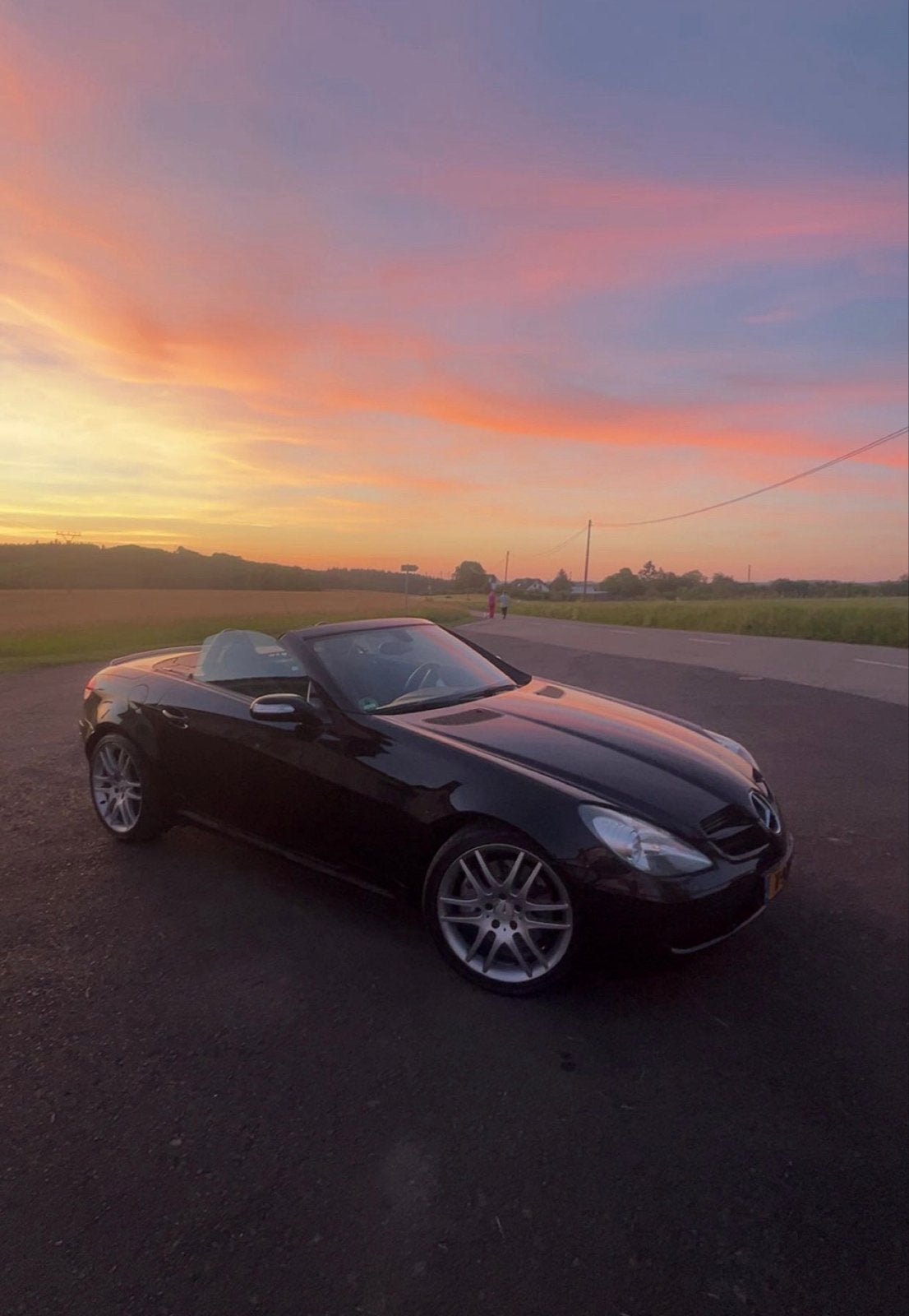 Mercedes-Benz SLK 1.8 Slk200 Kompr Roadster AUT 2007 Zwart, Auto's, Mercedes-Benz, Automaat, Achterwielaandrijving, 4 cilinders