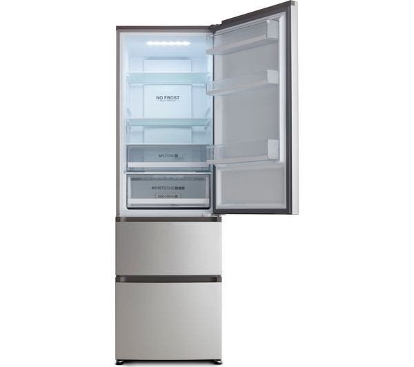 Haier HTR5619FNMI Koel-vriescombinatie RVS No Frost, Ophalen of Verzenden