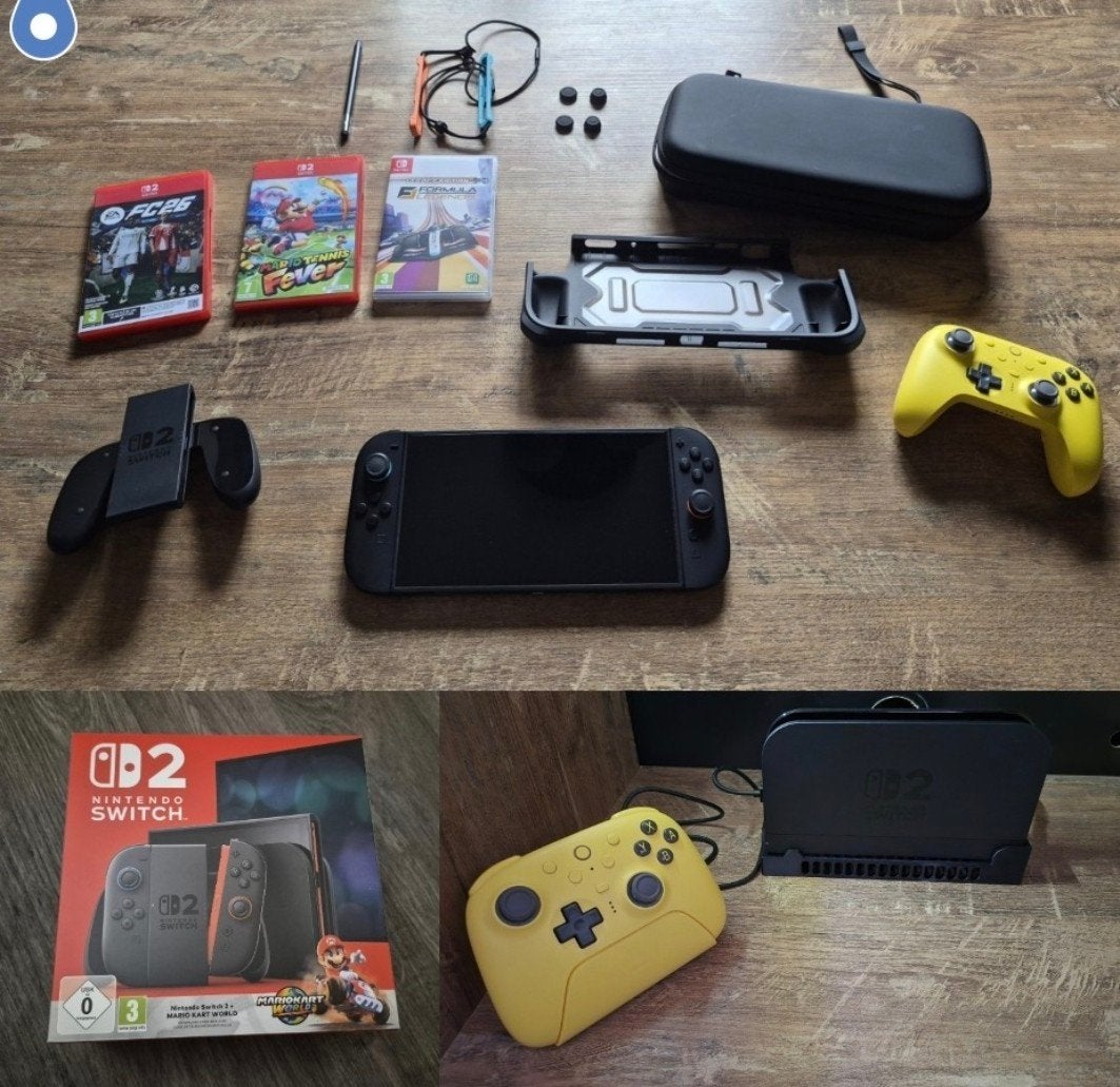 Nintendo Switch 2 met Games, Pro Controller en Accessoires, Ophalen of Verzenden, Zo goed als nieuw, Met 1 controller, Met harde schijf