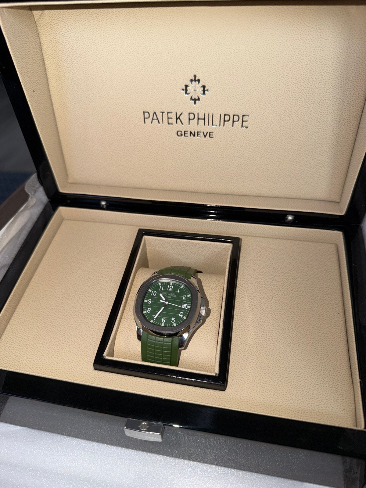 Patek Philippe Aquanaut 5167A-001 Groen Rubberen Band, Overige merken, Staal, Polshorloge, Overige materialen