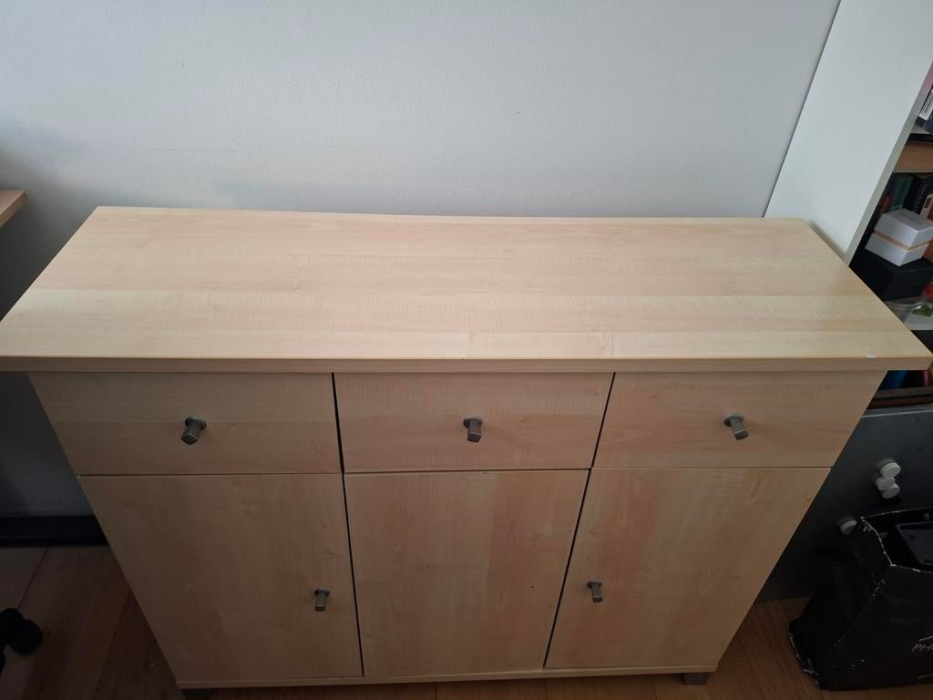 Dressoir licht houtkleur, L 110 cm H 88 B 35, Huis en Inrichting, Kasten | Dressoirs, Ophalen, Gebruikt, 100 tot 150 cm, 25 tot 50 cm