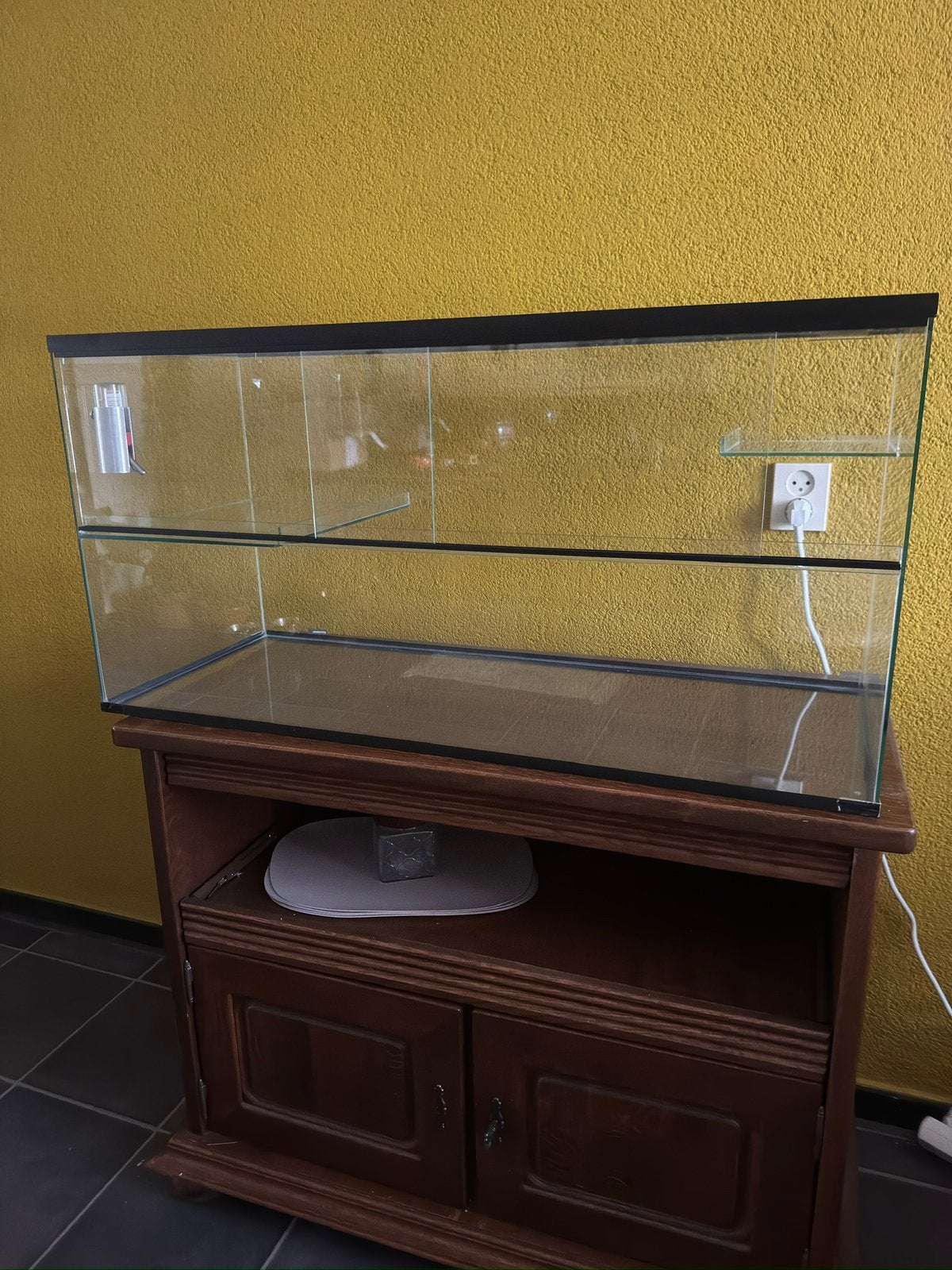 Terrarium met schuifdeuren en plateaus 100x40x50 en spullen, Dieren en Toebehoren, Zo goed als nieuw, 75 tot 110 cm, Ophalen, Minder dan 60 cm