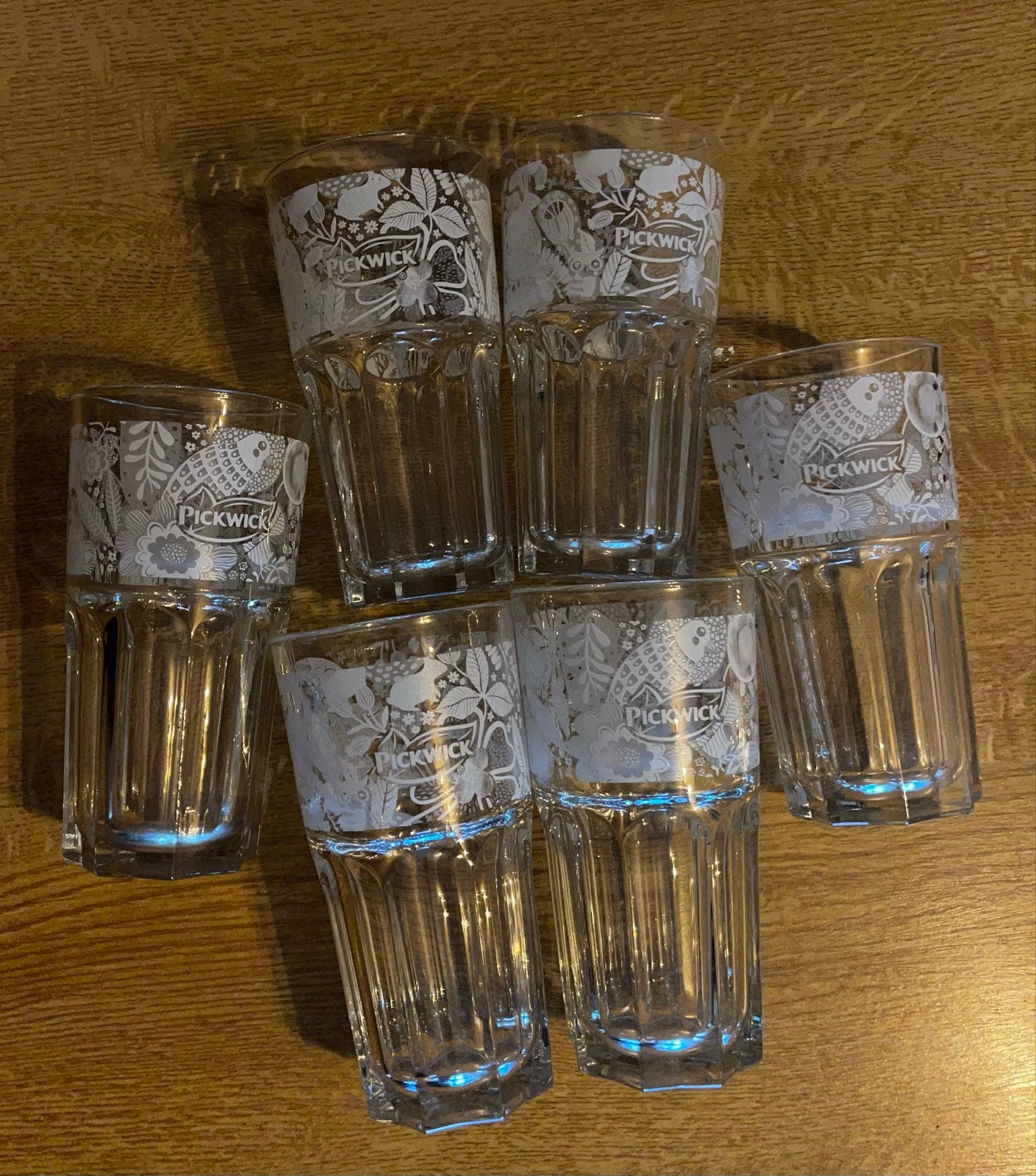 Pickwick theeglazen - Zo goed als nieuw, Ophalen, Zo goed als nieuw, Meerkleurig, Overige merken