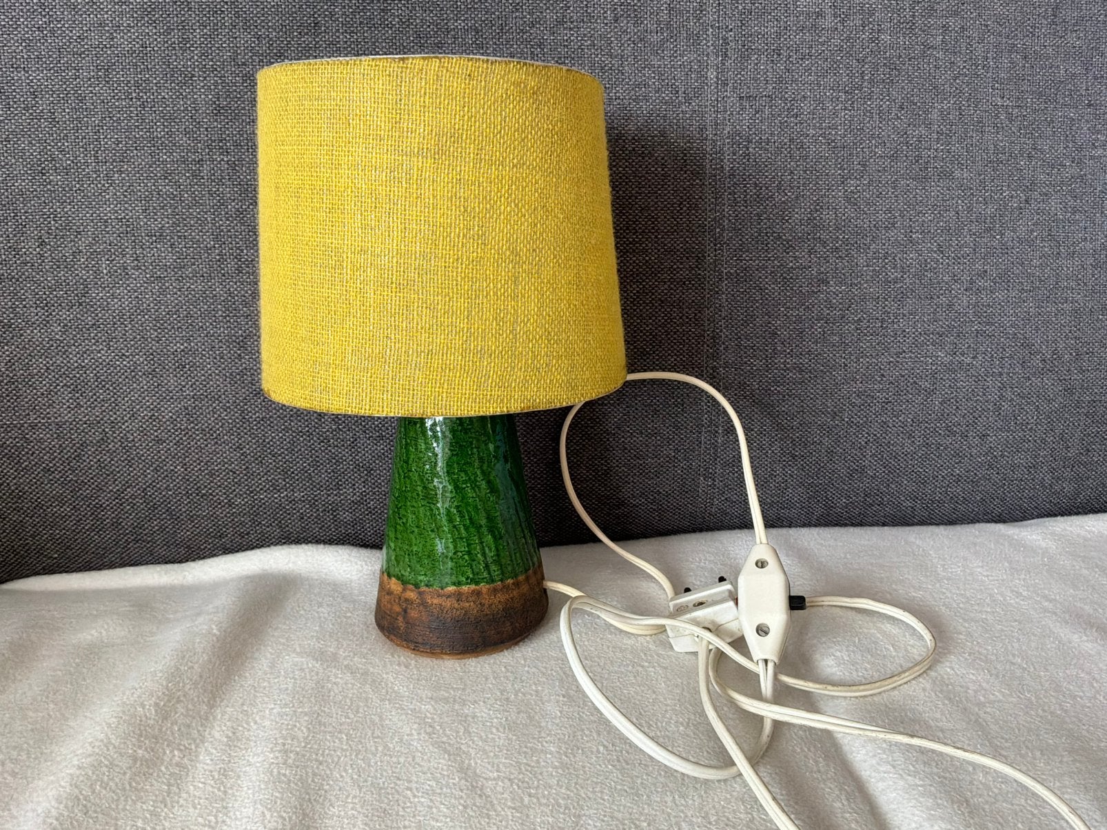 vintage deens design keramiek aardewerk schemerlampje, Ophalen, 25 cm, Keramiek, Met schakelaar