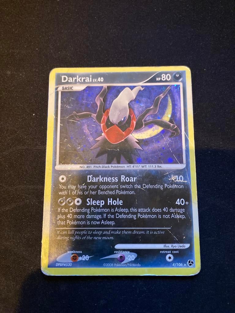 Darkrai LV.40 Great encounters, Ophalen of Verzenden, Gebruikt, Losse kaart, Foil