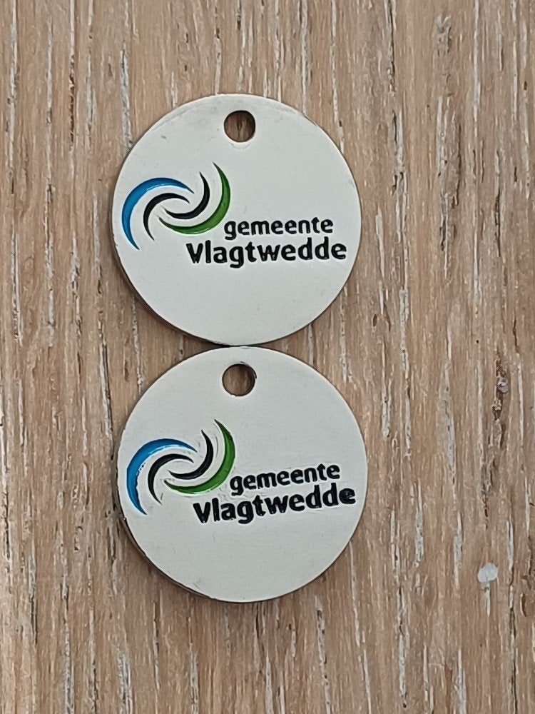 1 winkelwagenmuntje gemeente Vlagtwedde winkelwagenmunt, Ophalen of Verzenden