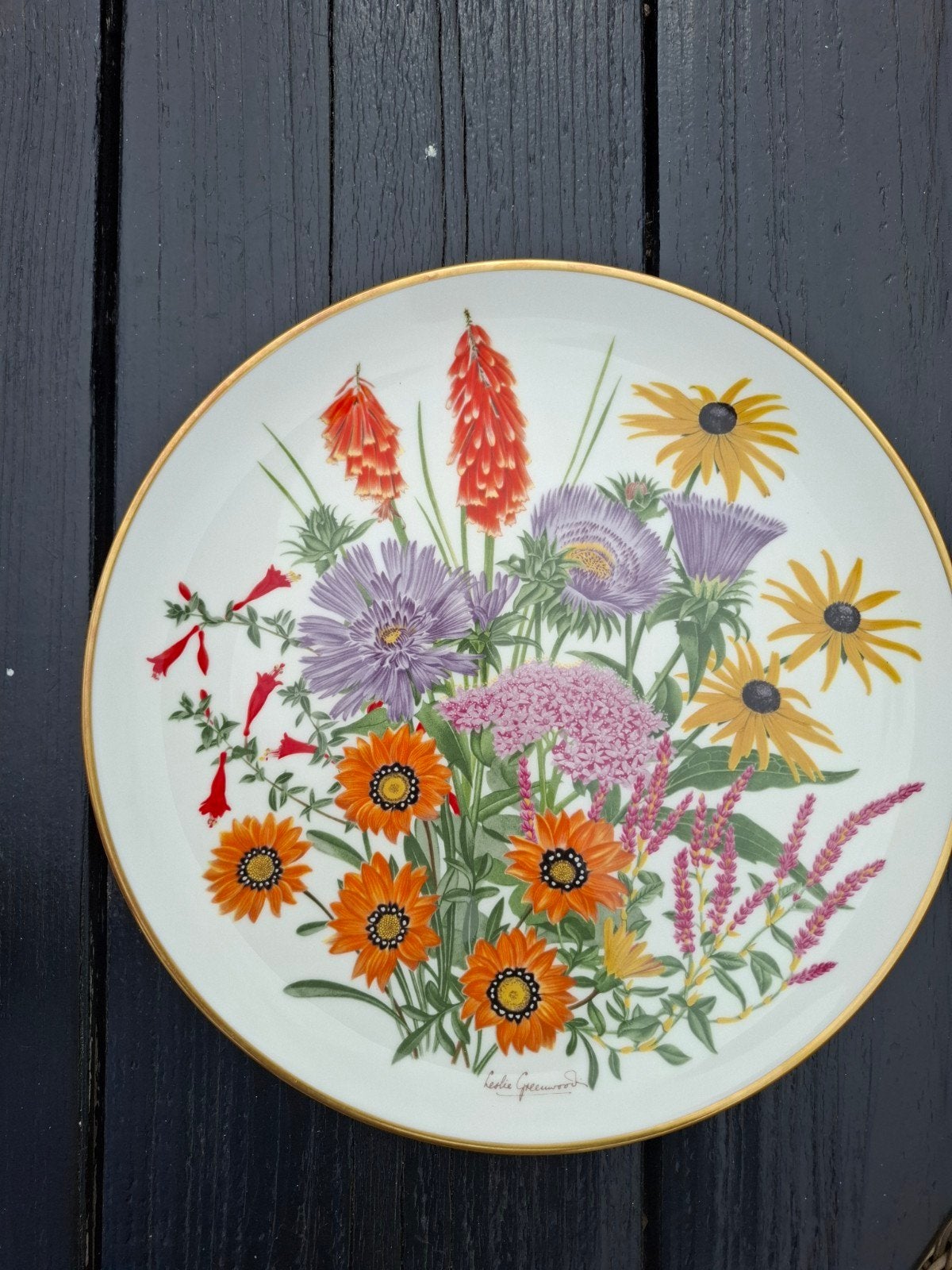 Franklin Porcelain Flowers of the Year Plaat September, Ophalen of Verzenden