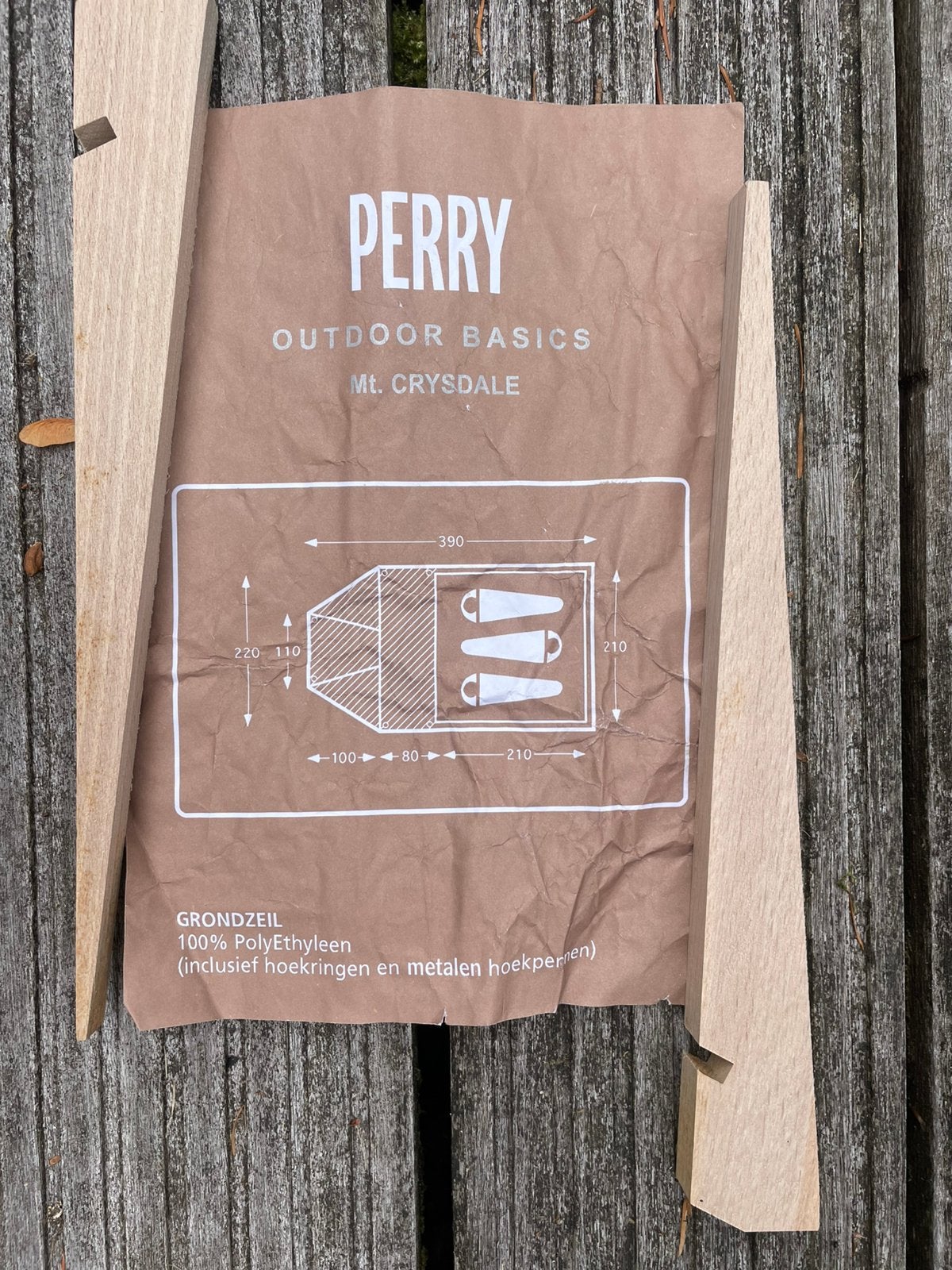 Perry 2 a 3 persoonskoepeltent  mt Crysdale blauw  met grijs, Ophalen, Zo goed als nieuw