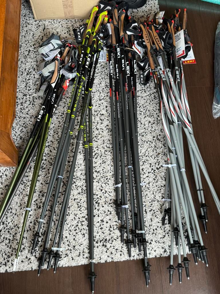 Partij Nieuwe Leki Nordic Walking Stokken 21 Paar, Ophalen, Nieuw, Wandelstok