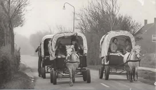 Aagtekerke Huifkarren zie tekst, Verzenden, 1940 tot 1960, Ongelopen, Zeeland