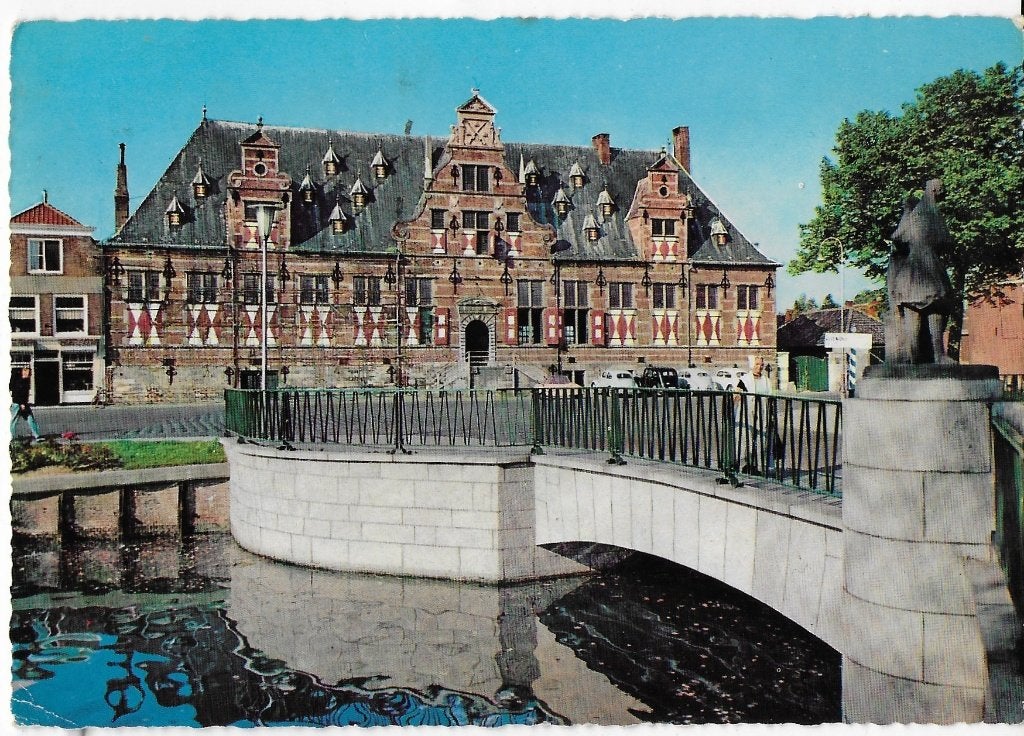 Ch719 Gelopen ansichtkaart middelburg kloveniersdoelen, Ophalen of Verzenden, 1980 tot heden, Gelopen, Zeeland
