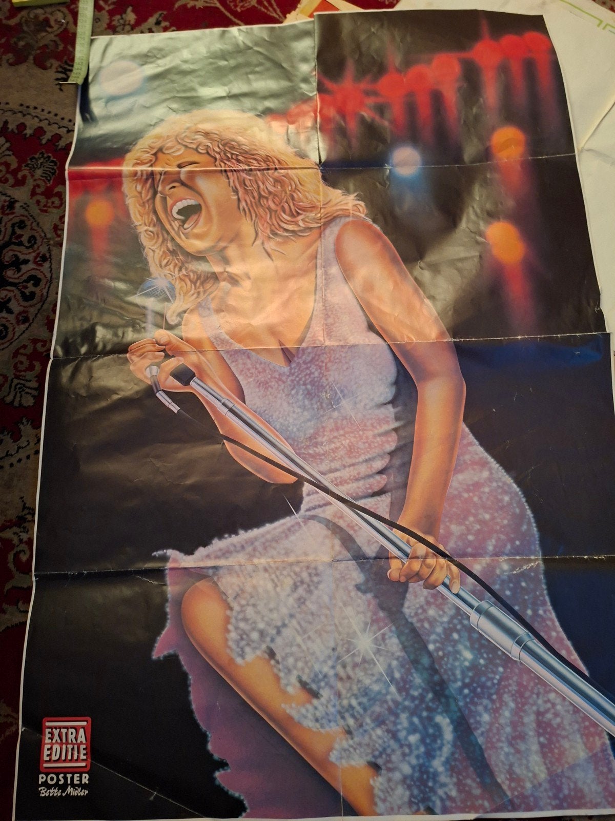 Vintage Bette Midler Poster - Extra Editie, Ophalen, Deurposter of groter, Muziek, Rechthoekig Staand