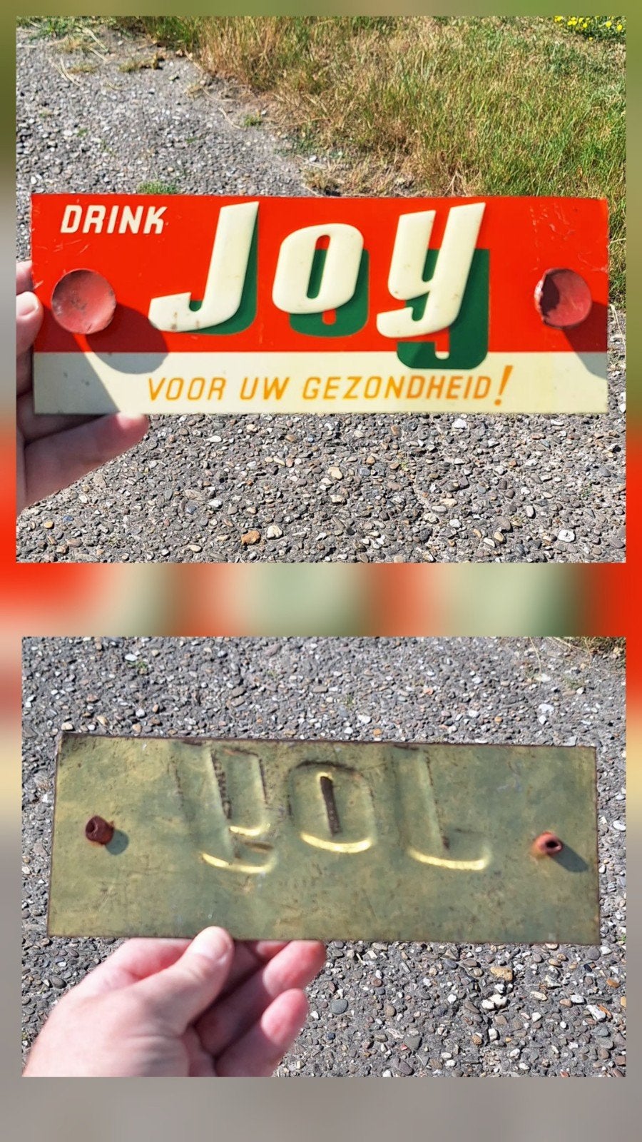 Vintage reclamebord Joy frisdrank, 50'r jaren., Reclamebord, ., Ophalen of Verzenden, Zo goed als nieuw