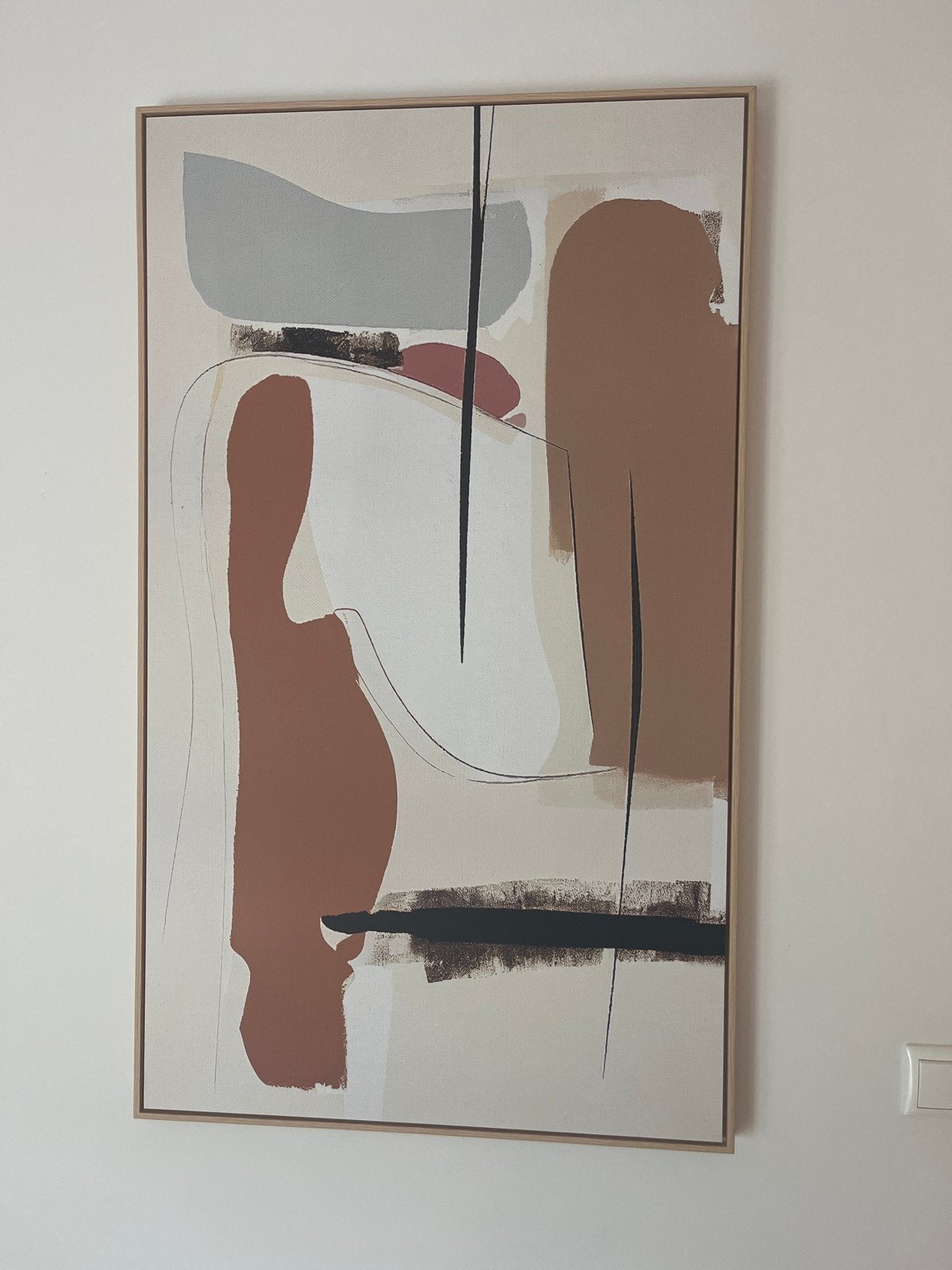 Abstract schilderij in warme tinten - 118x70 cm, Ophalen of Verzenden