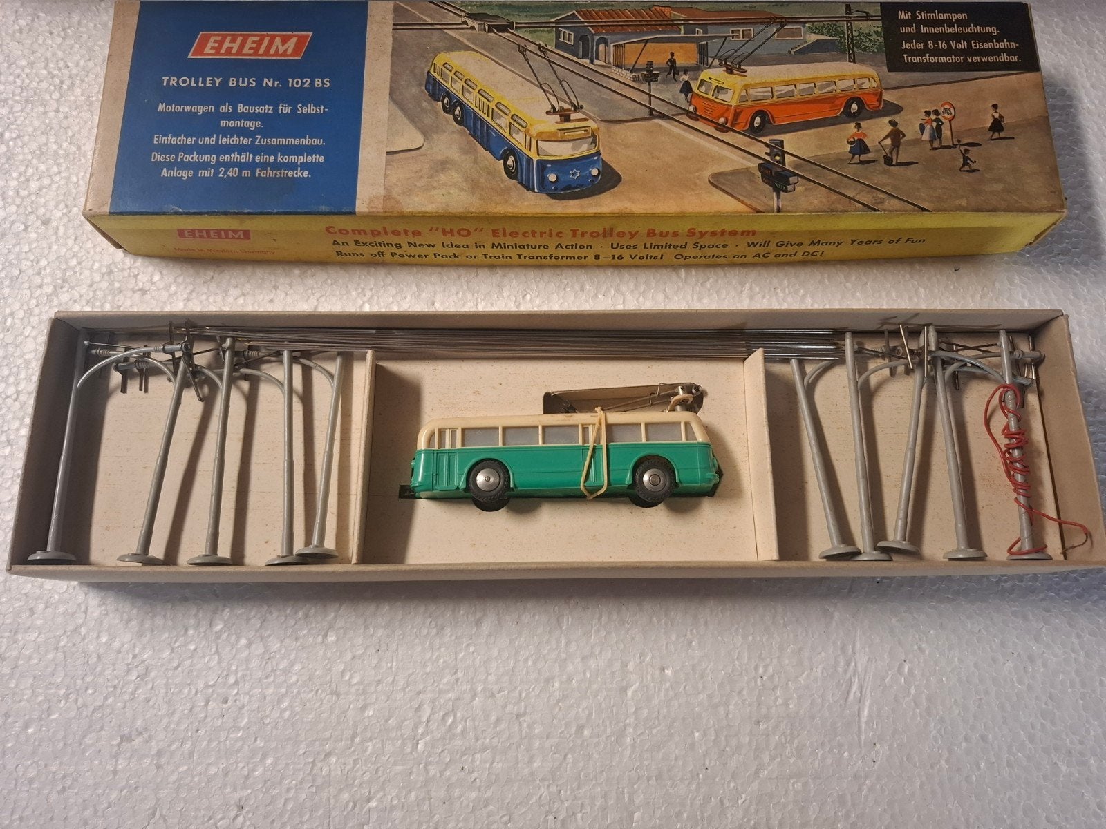 brawa eheim trollybus in ovp groen oud model, Ophalen of Verzenden, Gebruikt, Bus of Vrachtwagen, Overige merken