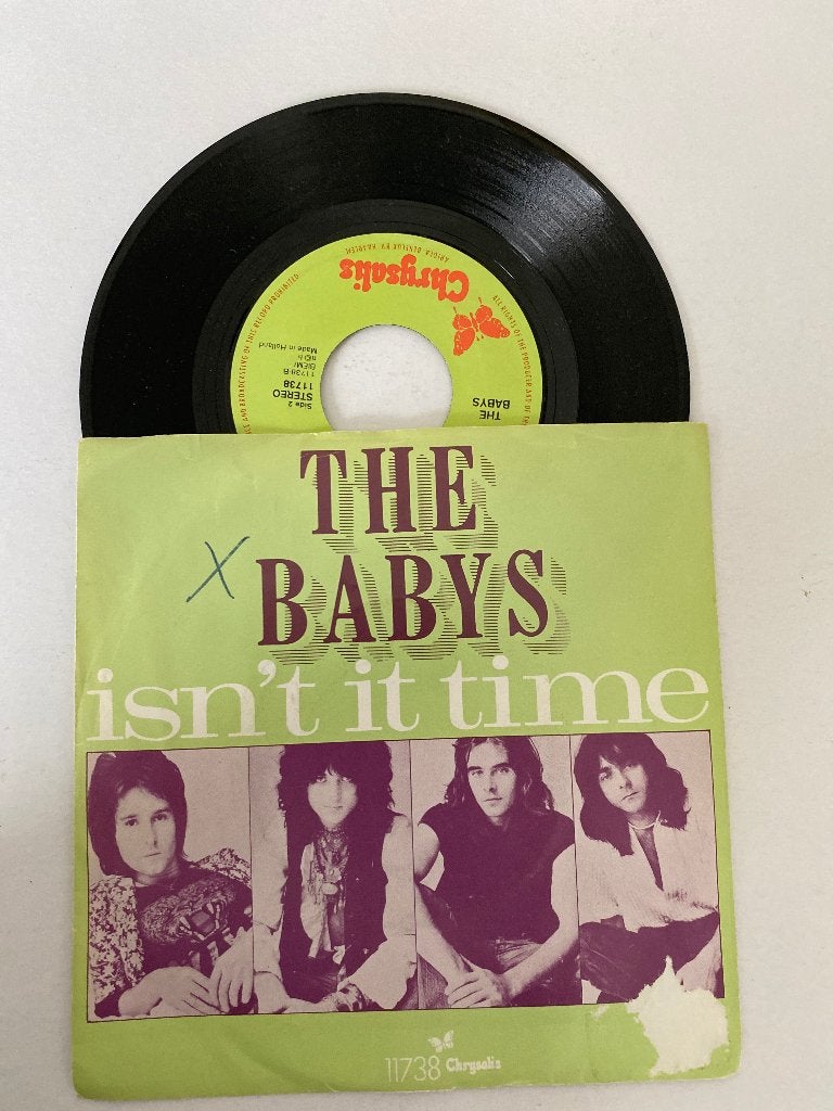 The Babys – Isn't It Time, Rock, 7 inch, Zo goed als nieuw, Fotohoes