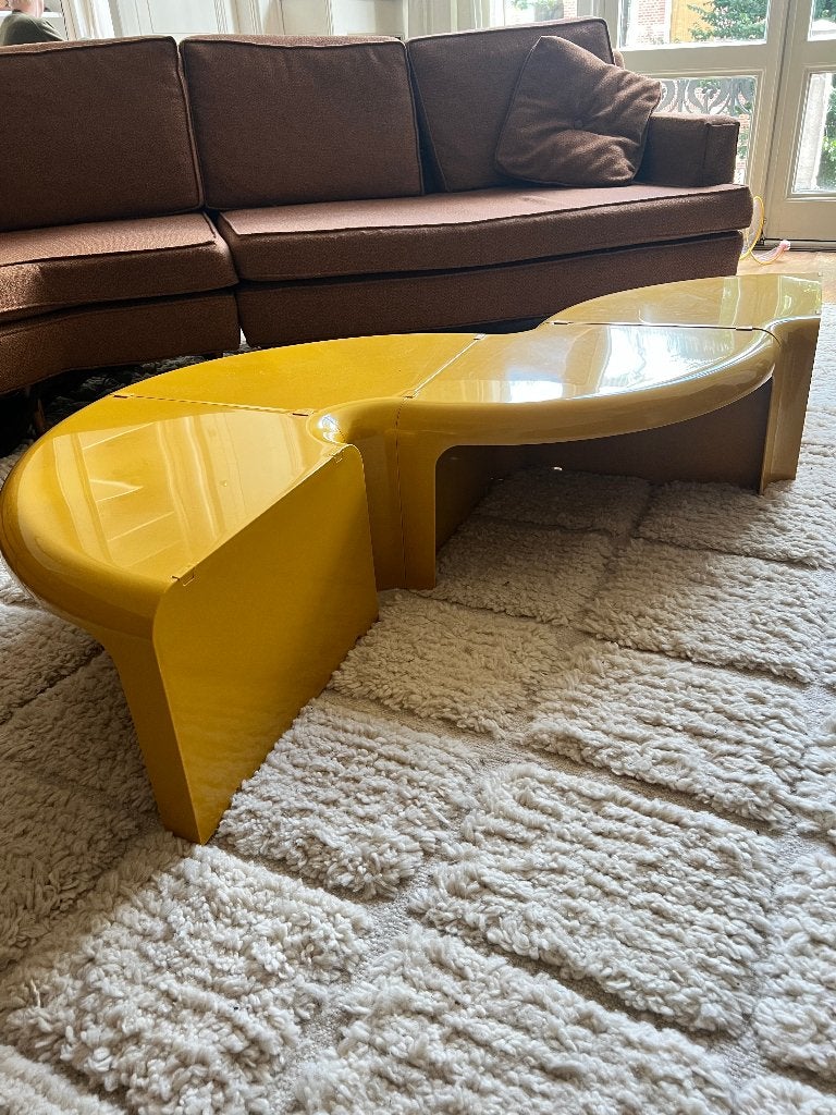 B-Line 4/4 Modular Coffee Table –  Honey Yellow, Ophalen, Kunststof, 50 tot 100 cm, 50 tot 100 cm