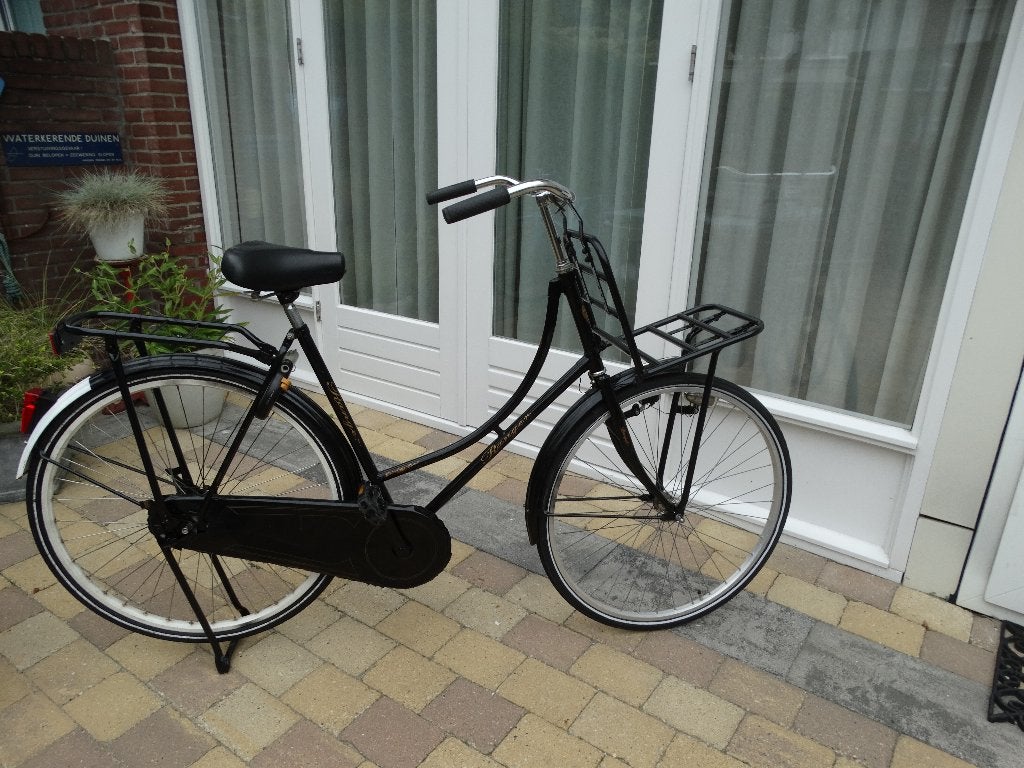 opoe omafiets 28 inch wiel rekje voor met krat fr mt 57 cm, 56 cm of meer, Ophalen, Gebruikt, Terugtraprem
