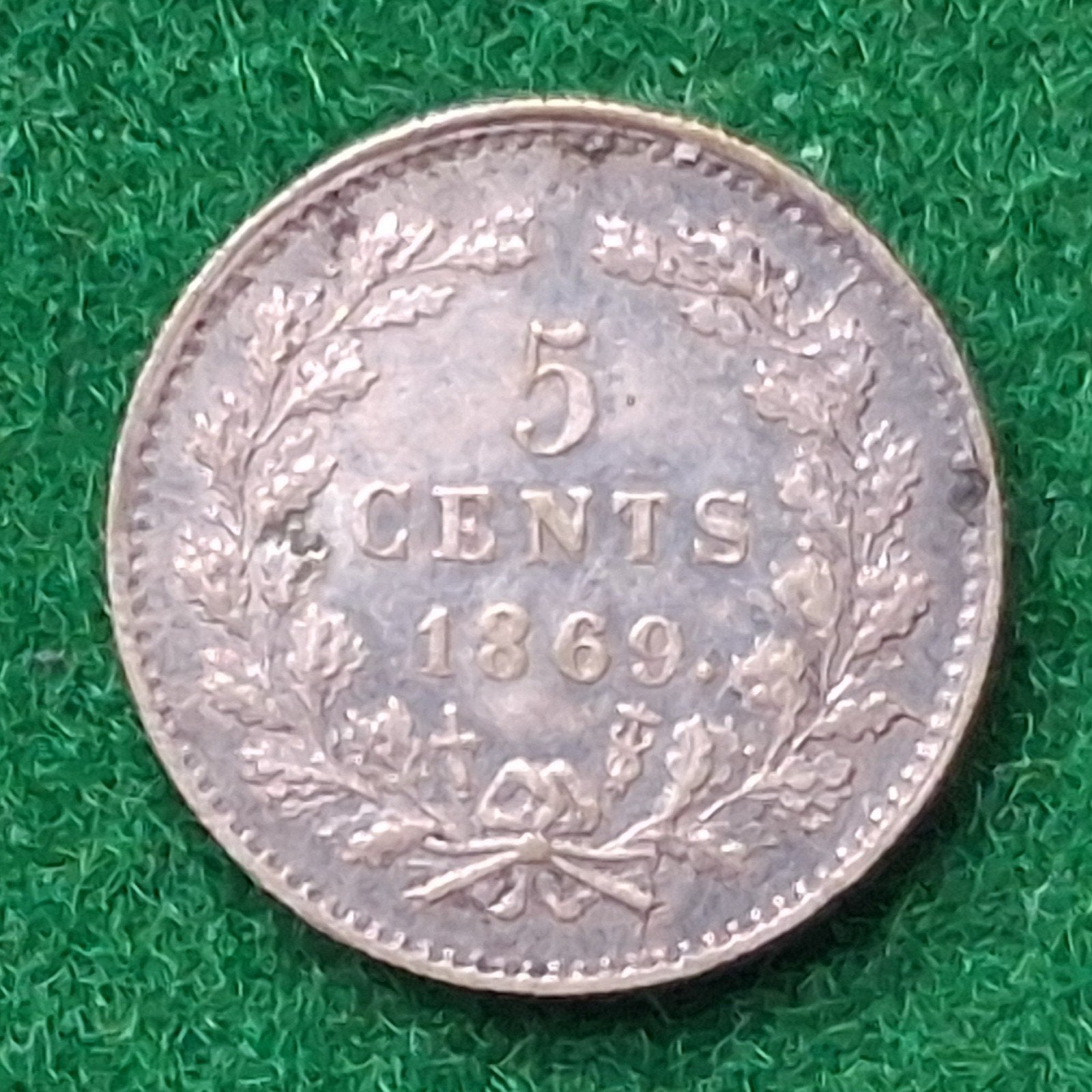 5 cent 1869, Postzegels en Munten, Munten | Nederland, Ophalen of Verzenden, Koning Willem III