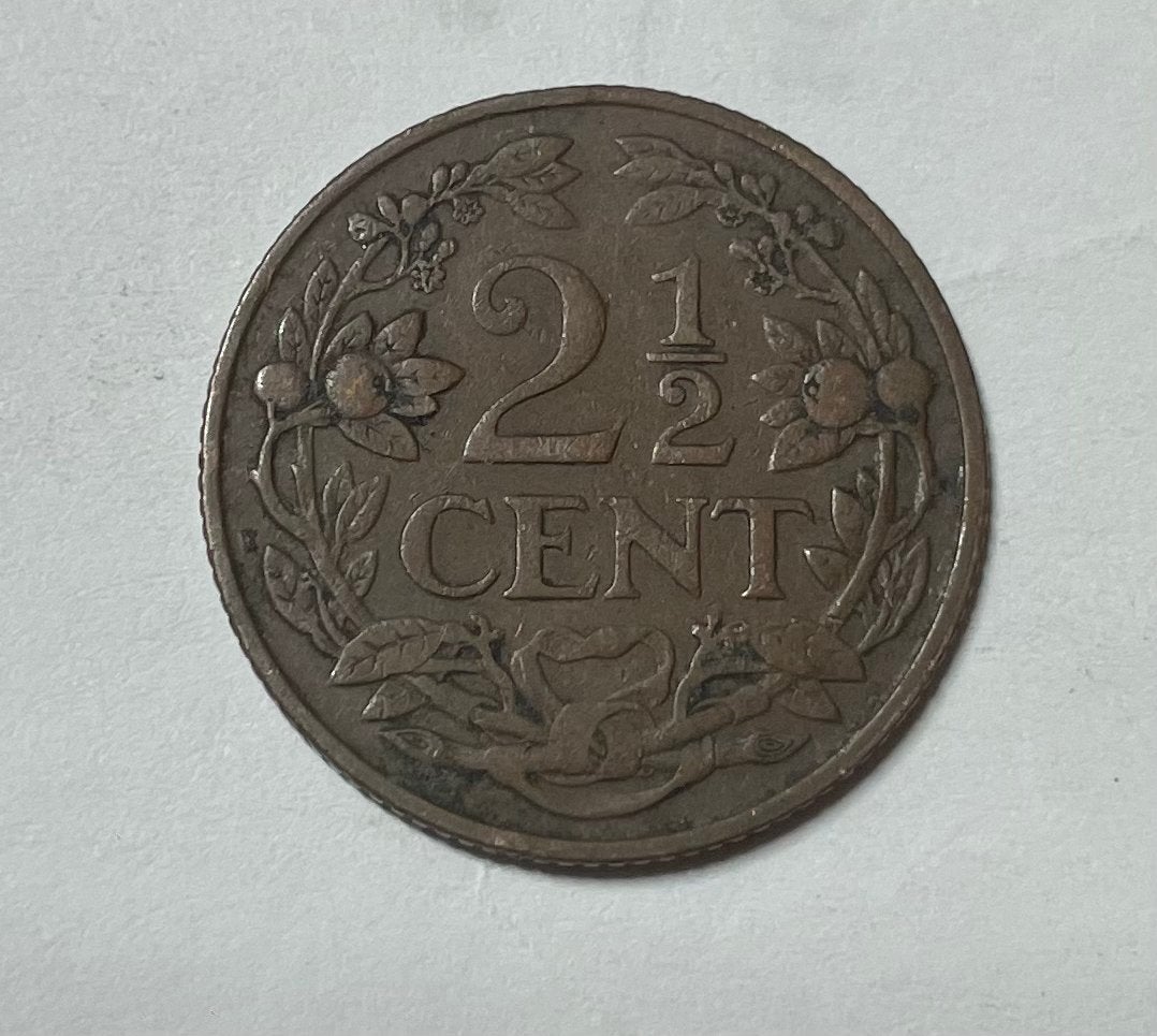 2,5 cent Nederland 1913, Postzegels en Munten, Ophalen of Verzenden, Koningin Wilhelmina