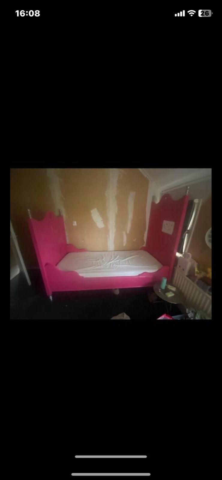 Prinsessenbed 90x200 - laagslaper/hoogslaper met trapje, Ophalen, Gebruikt, 90 cm, 200 cm