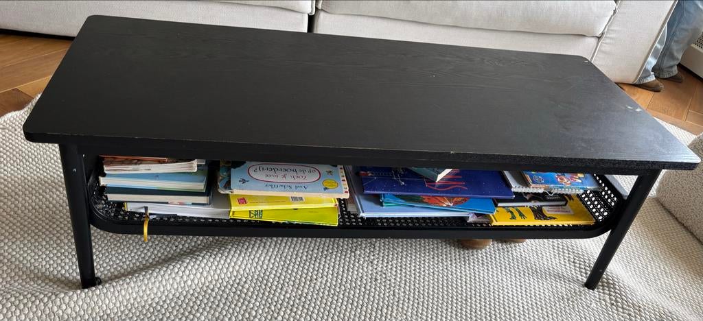 Gratis af te halen: Zwarte salontafel van Wehkamp, Huis en Inrichting, Ophalen, Gebruikt, 100 tot 150 cm, 50 tot 100 cm