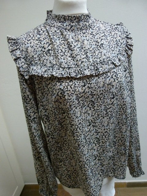 Top blouse tuniek met roezels bloemen, M Smashed Lemon, Maat 38/40 (M), Meerkleurig, Ophalen of Verzenden, Zo goed als nieuw