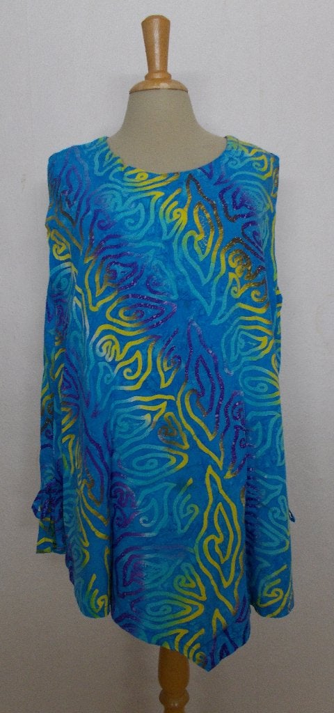 Fleurige print top/tuniek van Normal Crazy! XL, Verzenden, Nieuw, Maat 46/48 (XL) of groter, Blauw