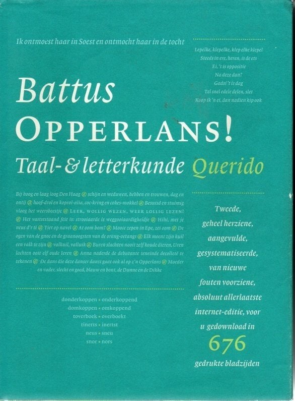 Battus Opperlans! Taal- & letterkunde Querido - Gebonden, Ophalen of Verzenden, Gelezen, Battus