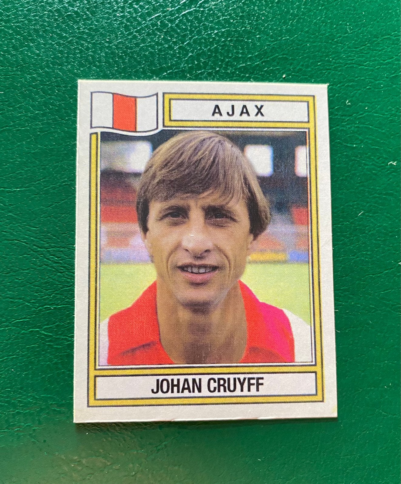 Johan Cruyff sticker – Panini Voetbal 83 Reproductie, Ophalen of Verzenden, Zo goed als nieuw, Ajax, Poster, Plaatje of Sticker