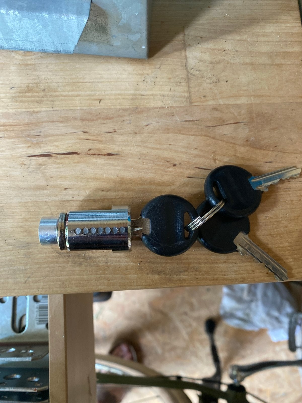 Cilinderslot met  3 sleutels voor shurgard, Ophalen, Gebruikt, Chroom, Slot