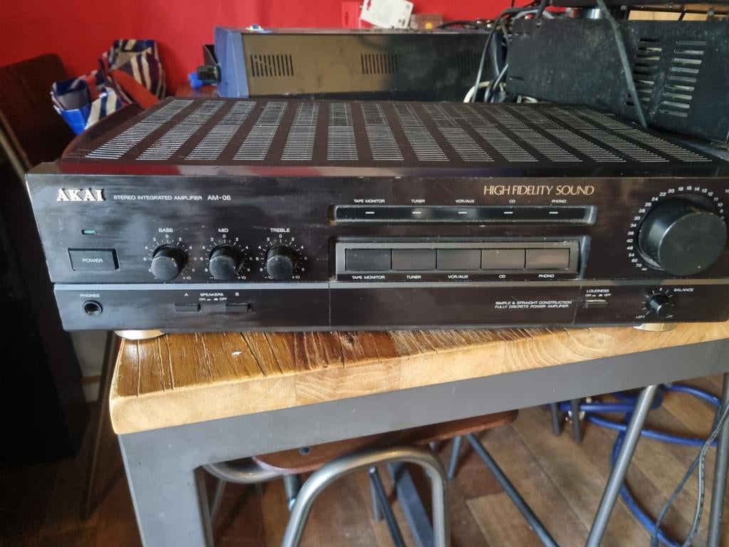Akai AM-06 Stereo Geïntegreerde Versterker, Overige merken, Gebruikt, Ophalen of Verzenden, Minder dan 60 watt