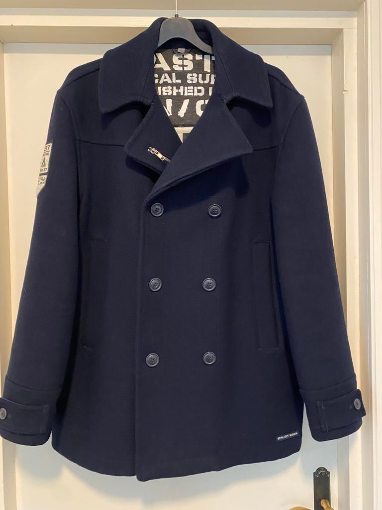 GAASTRA WOLBLEND “ZEIL” JAS/BONKER XL, Kleding | Heren, Jassen | Winter, Ophalen of Verzenden, Gedragen, Maat 52/54 (L), Blauw
