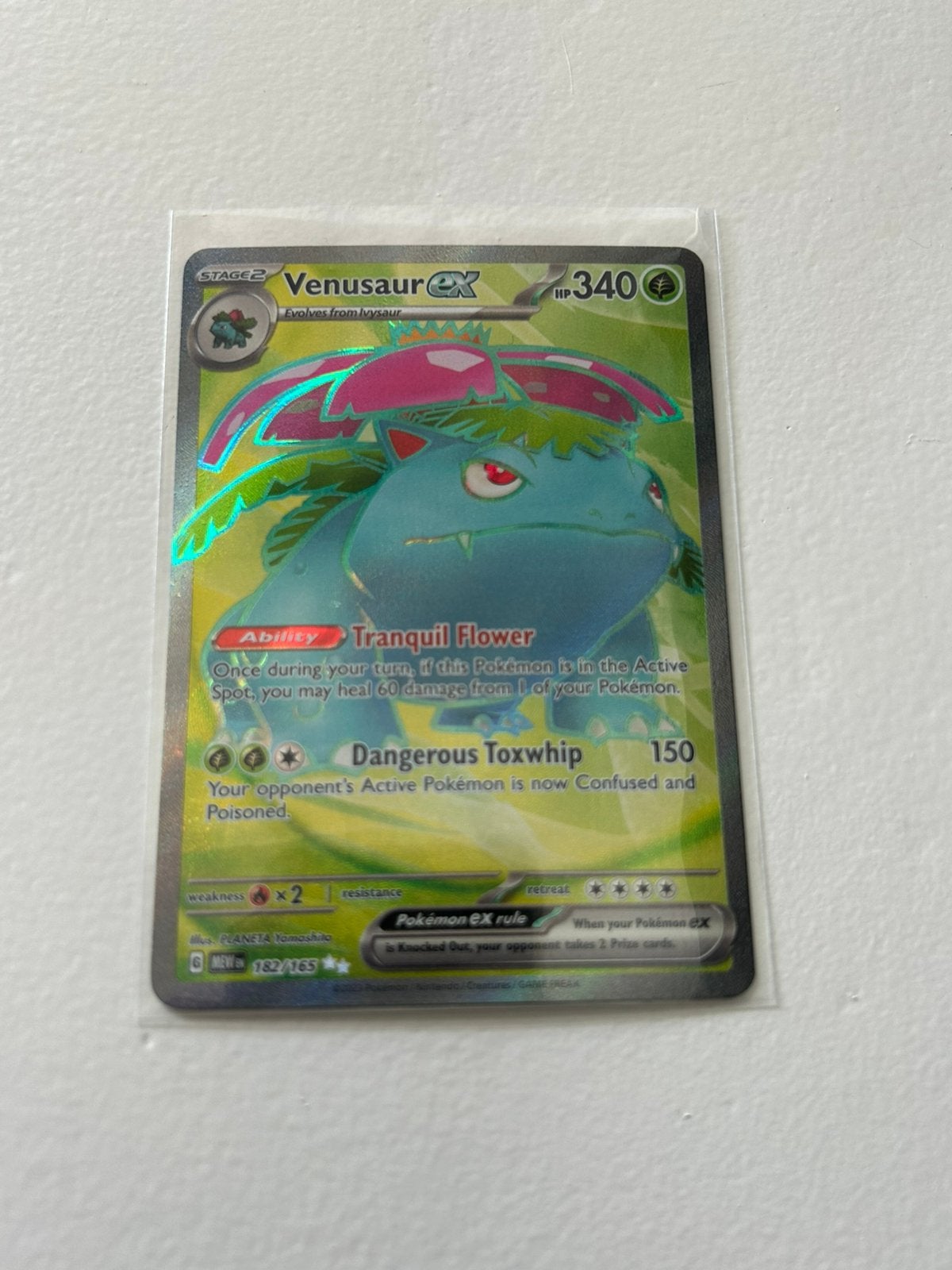 Pokémon Venusaur EX 182/165, Ophalen of Verzenden, Zo goed als nieuw