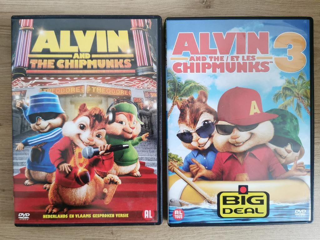 4 .. Alvin and the Chipmunks 2 stuks, Alle leeftijden, Ophalen of Verzenden, Zo goed als nieuw