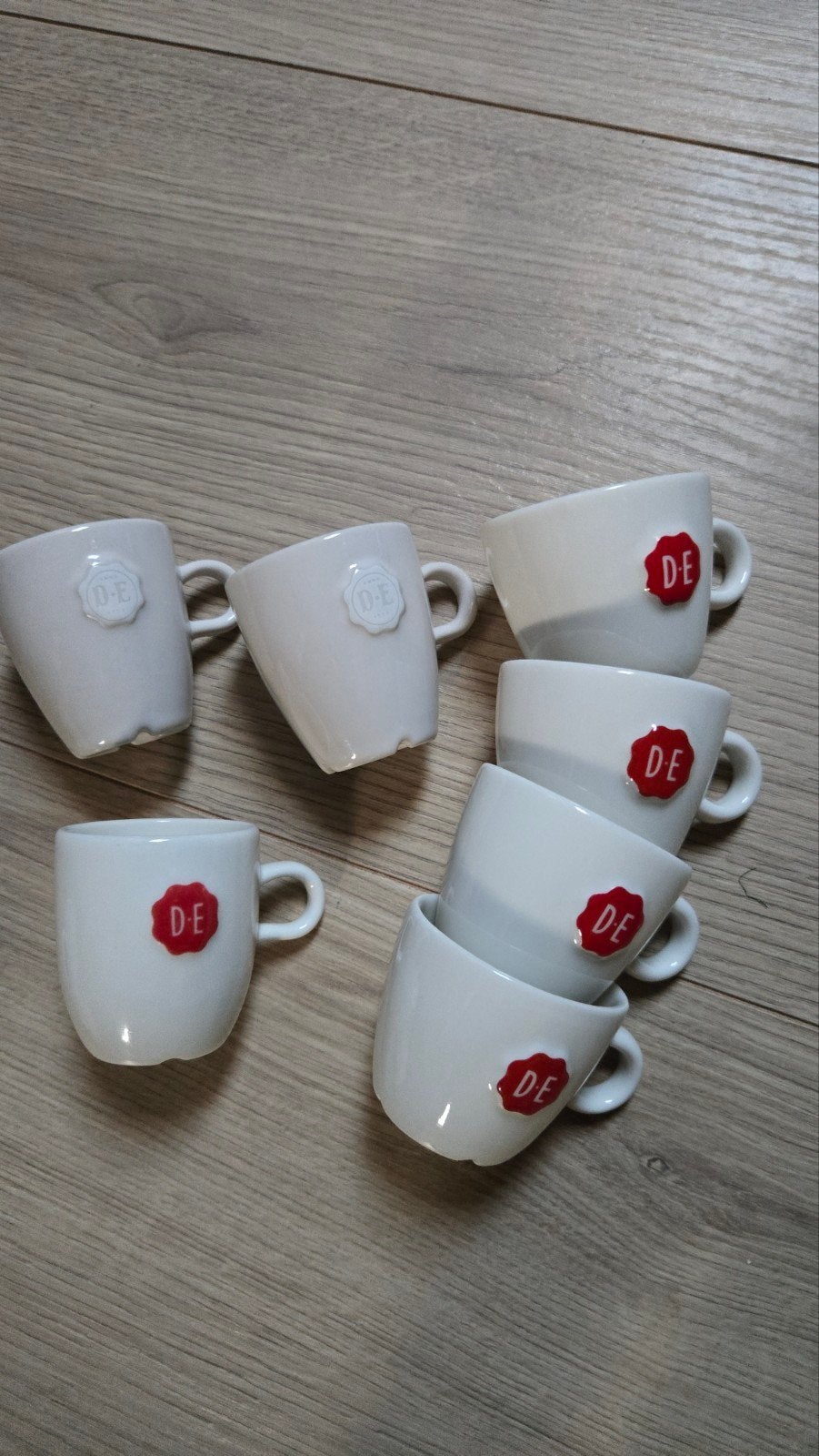 Douwe egberts espresso mokken 7stuks, Ophalen of Verzenden, Overige stijlen, Kop(pen) en/of Schotel(s)