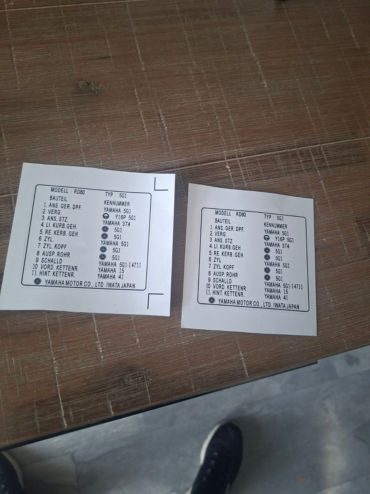 yamaha  rd80 tank stickers, Ophalen of Verzenden, Nieuw, Tank