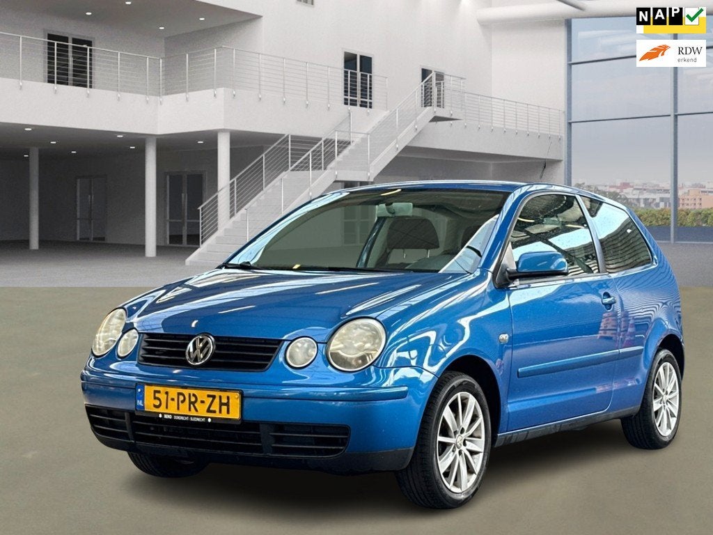 Volkswagen Polo 1.4-16V Athene, Startonderbreker, Blauw, Origineel Nederlands, Bedrijf