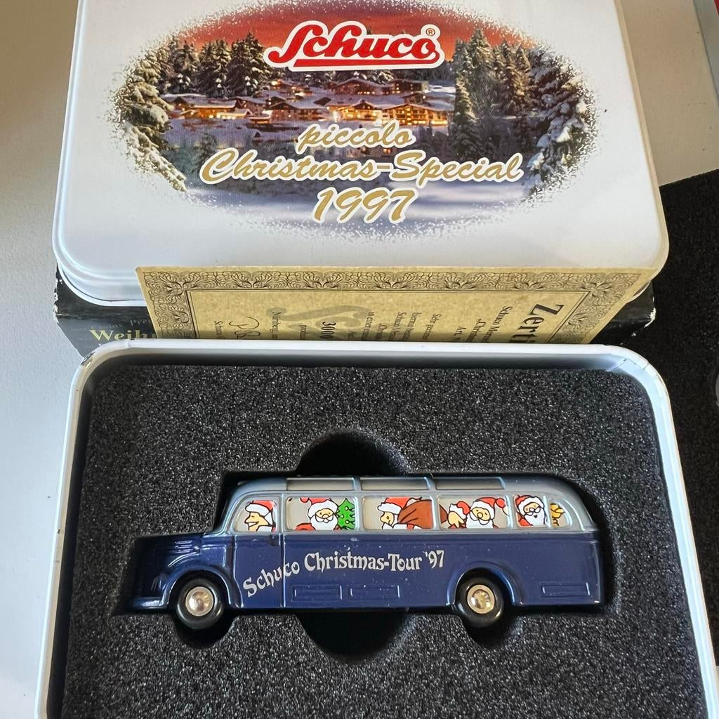 Schuco Piccolo Christmas Special 1997 in blikken doos, Verzenden, Zo goed als nieuw, Bus of Vrachtwagen