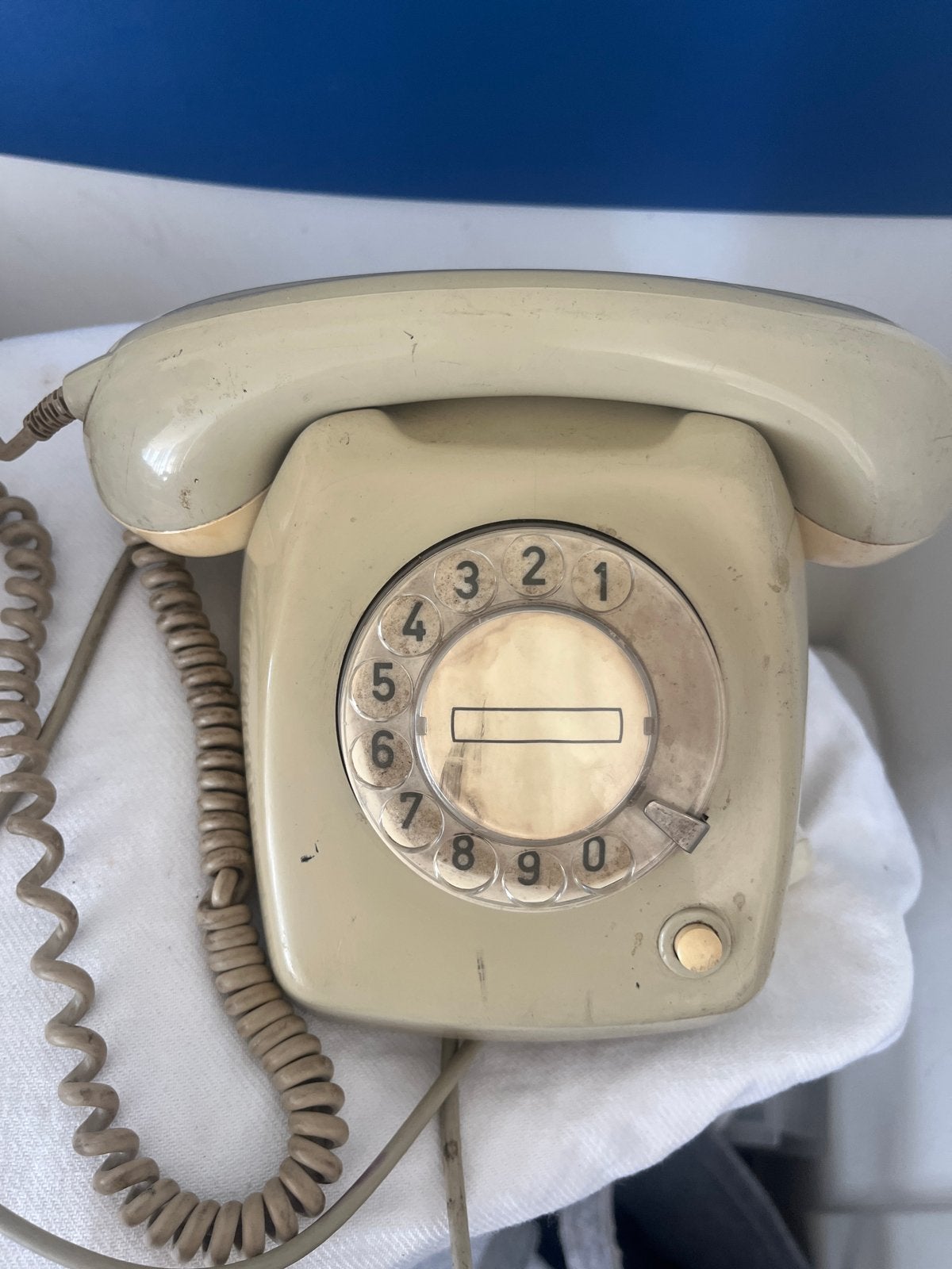 Vintage PTT type T65 draaischijf telefoon, Ophalen of Verzenden, Gebruikt, Met draaischijf