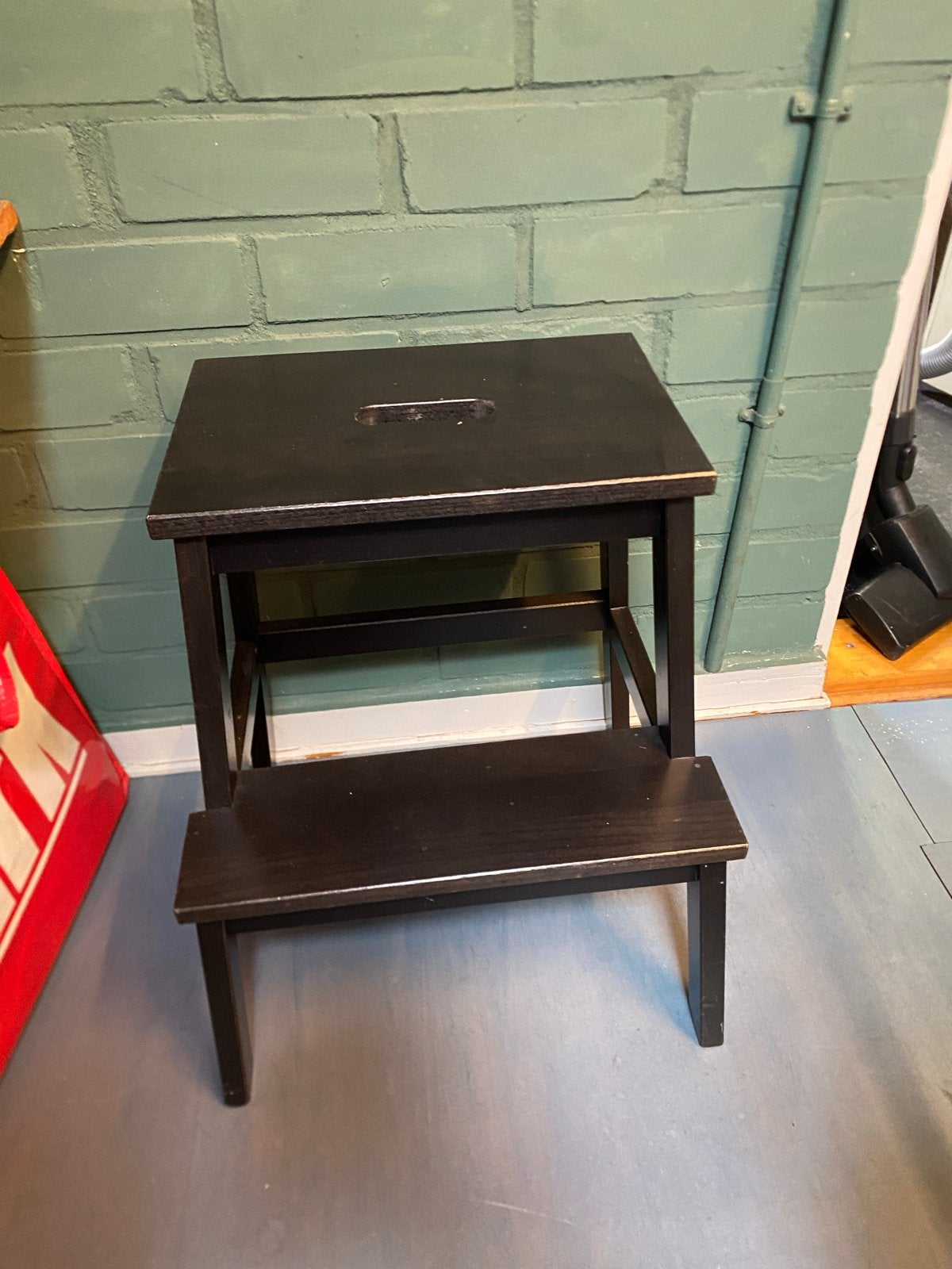 IKEA Bekvam opstapje/kruk - Zwart, Ophalen of Verzenden, Gebruikt, Hout
