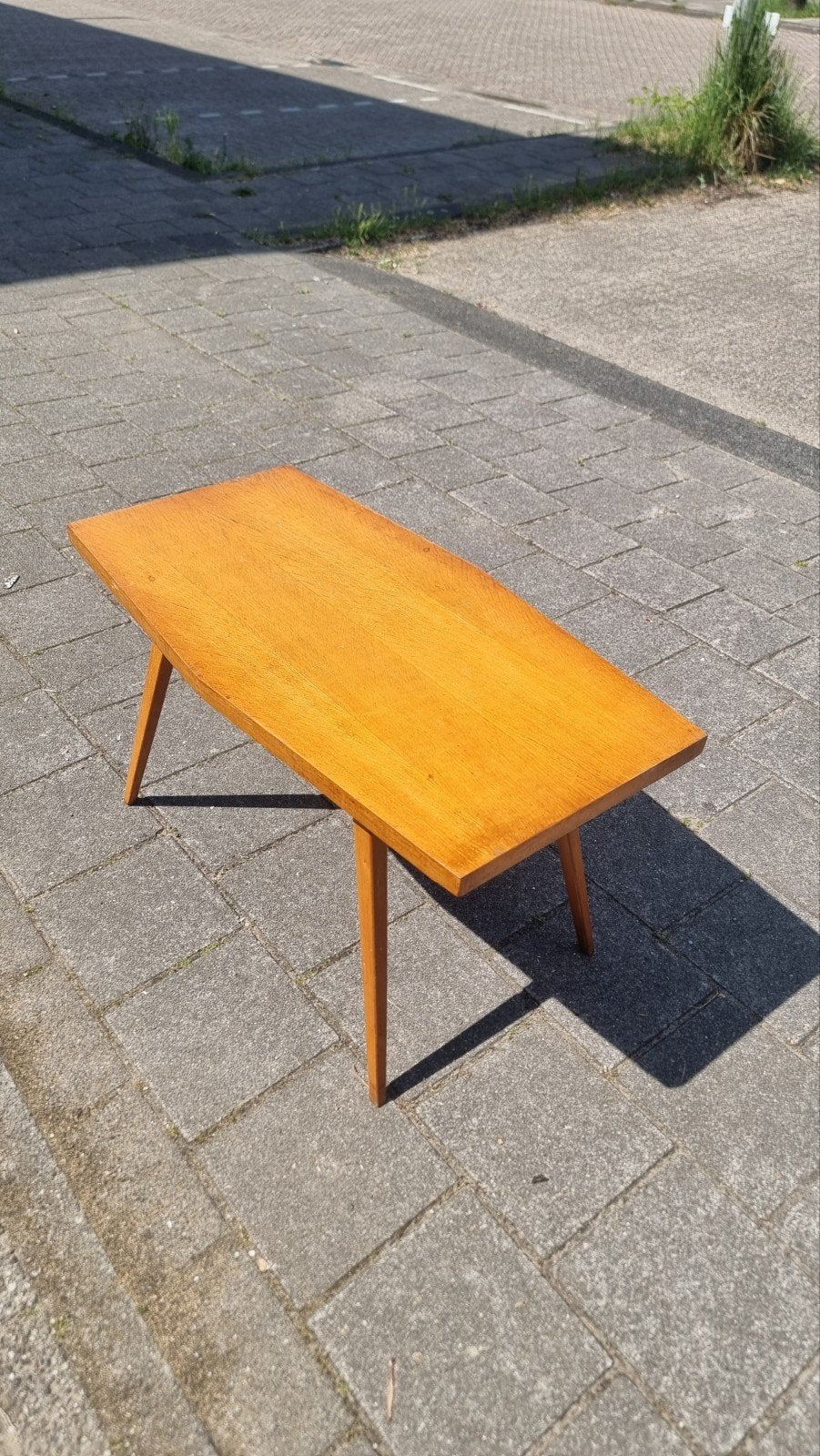 Vintage salontafel mid century, Minder dan 55 cm, Gebruikt, ,, Ophalen of Verzenden
