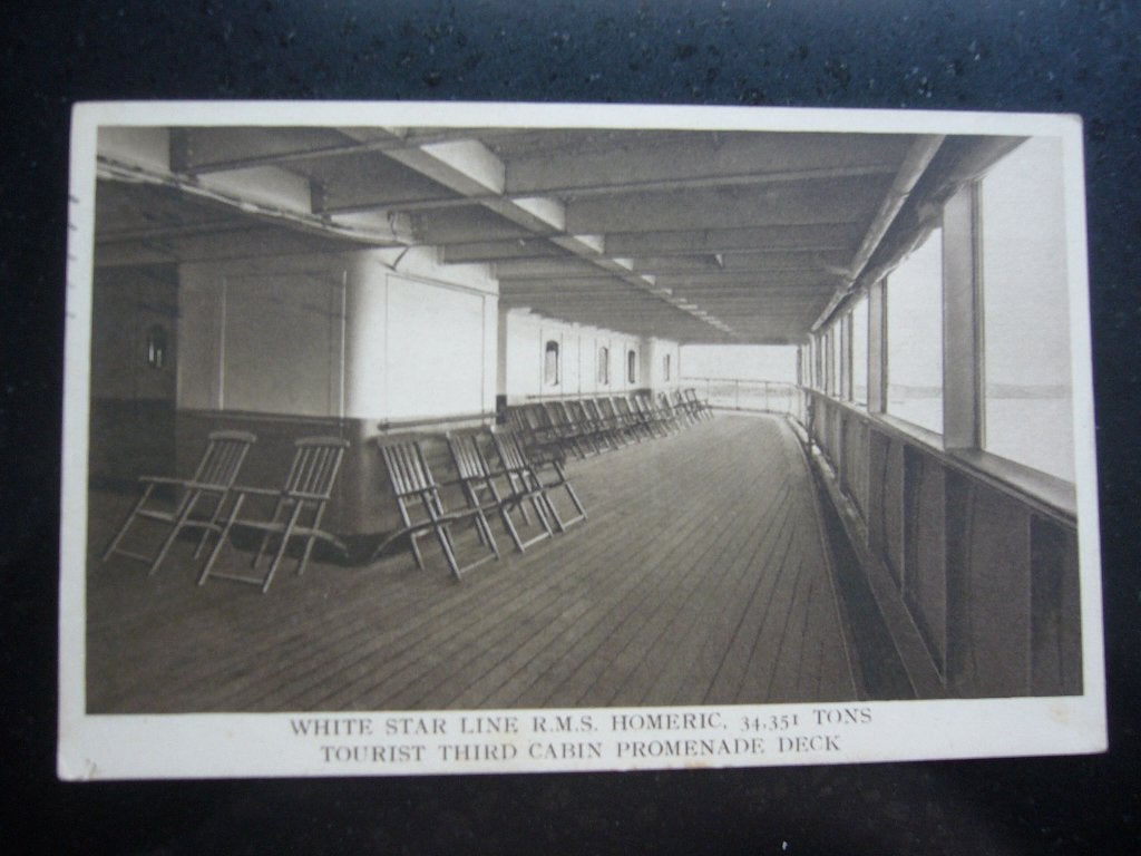 ENGELAND =SCHIP - WHITE STAR LINE R.M.S. HOMERIC 34.351 TONS, Ophalen of Verzenden, 1920 tot 1940, Gelopen, Engeland