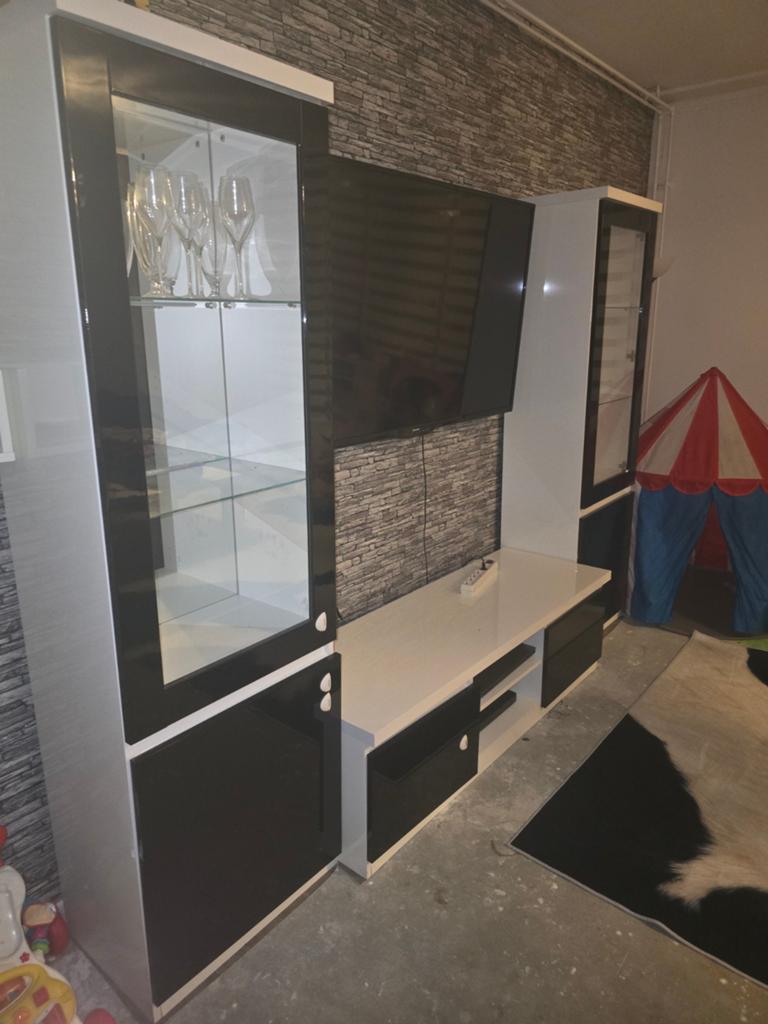 TV Meubel + 2 Vitrinekasten – Nieuwstaat, Ophalen of Verzenden, Zo goed als nieuw, 25 tot 50 cm, Minder dan 100 cm