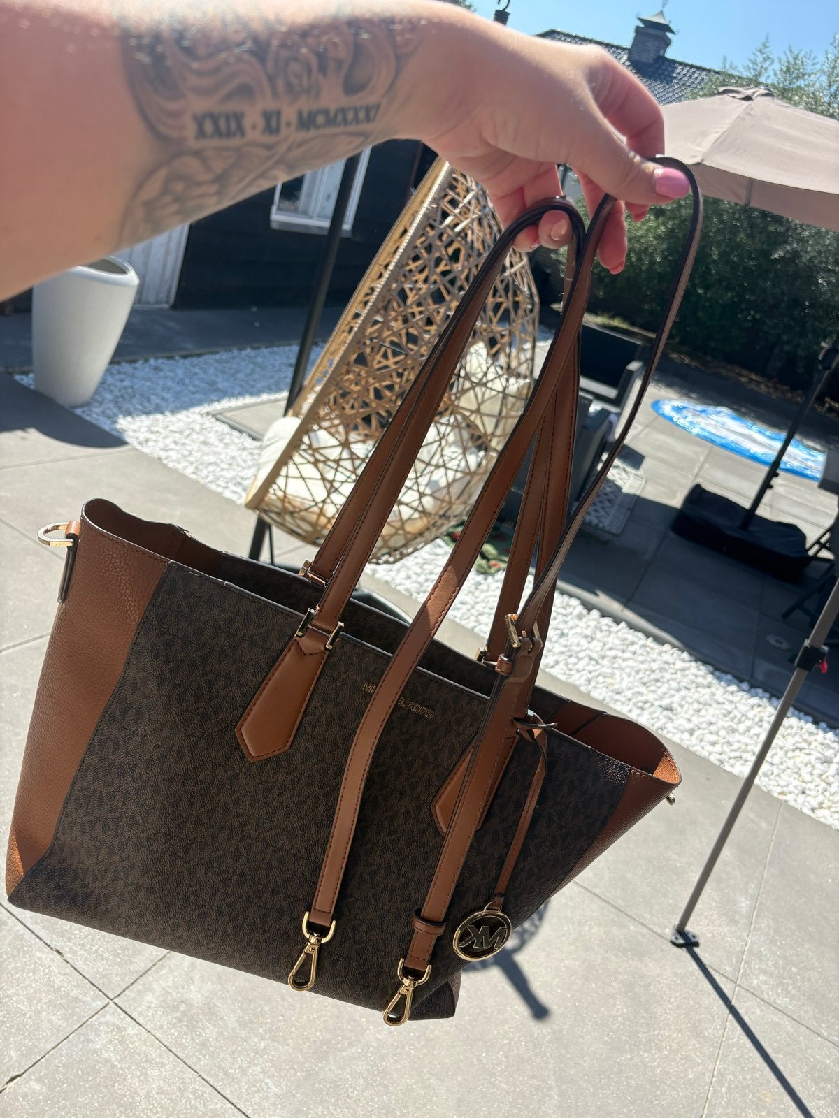 Michael Kors Shopper - Bruin met kleine beschadigingen, Ophalen of Verzenden, Gebruikt, Bruin, Shopper